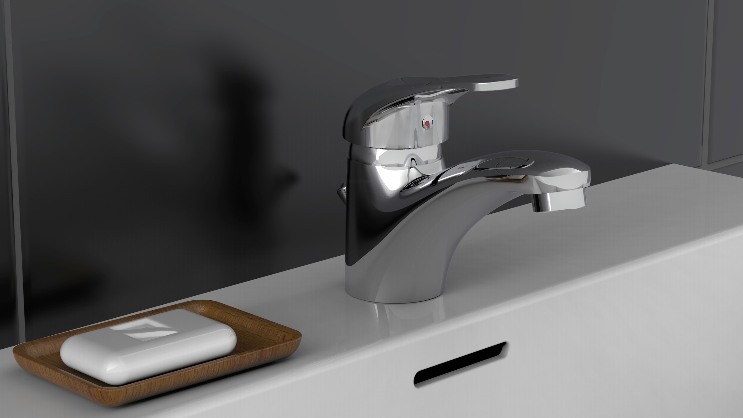 Schütte Robinet de lavabo »Calvino Eco« avec tige de traction, garniture de vidange, mitigeur, chrome