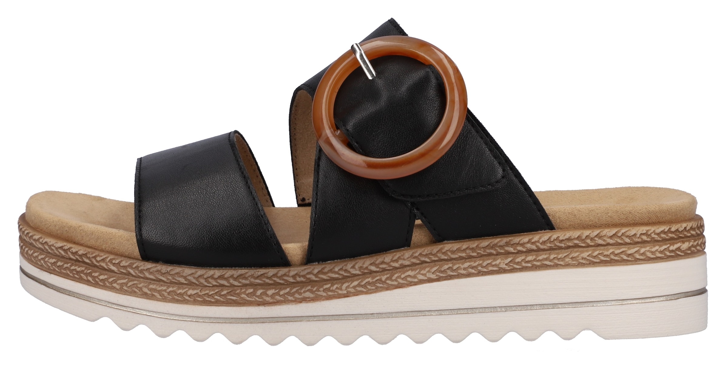 Remonte Pantolette  , Keilabsatz, Sommerschuh, Schlappen mit Zierschnalle