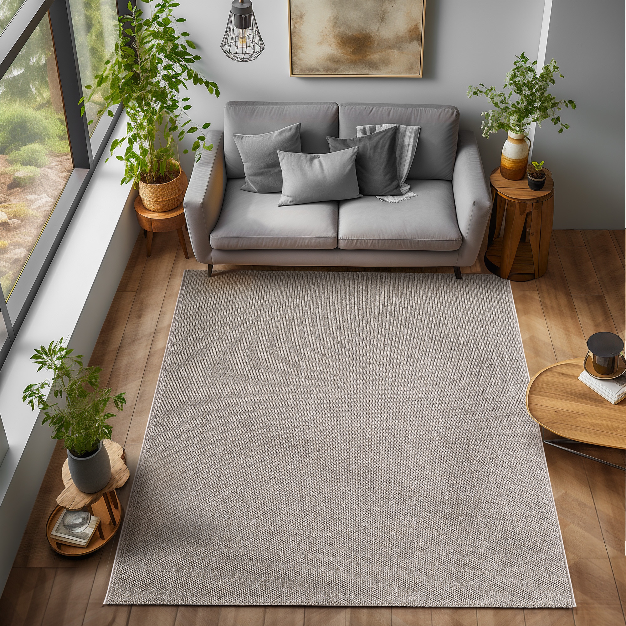 Ayyildiz Teppiche Tapis »LOOM 4300  , auch als Läufer und in Rund« Rectangulaire 7 mm Höhe poil court, structure grossière en boucles, facile d'entretien, résistant