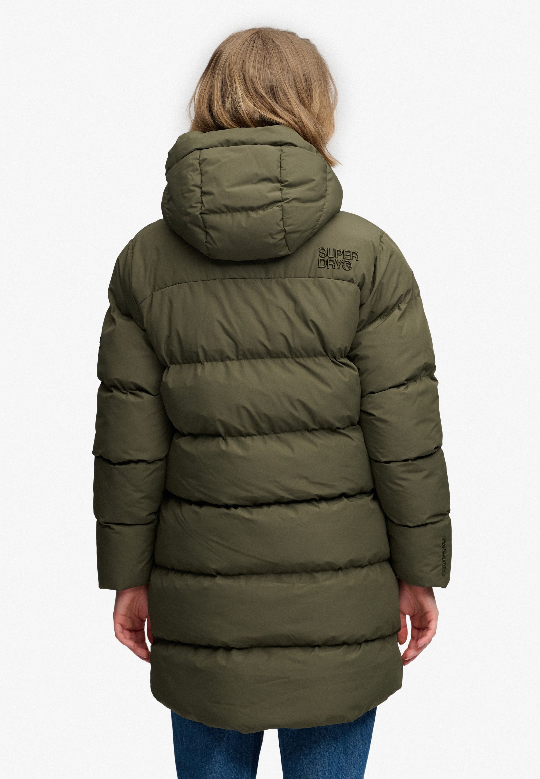 Superdry Veste matelassée »HOODED SPORTS PUFFER MID JKT« fibre synthétique, coupe décontractée