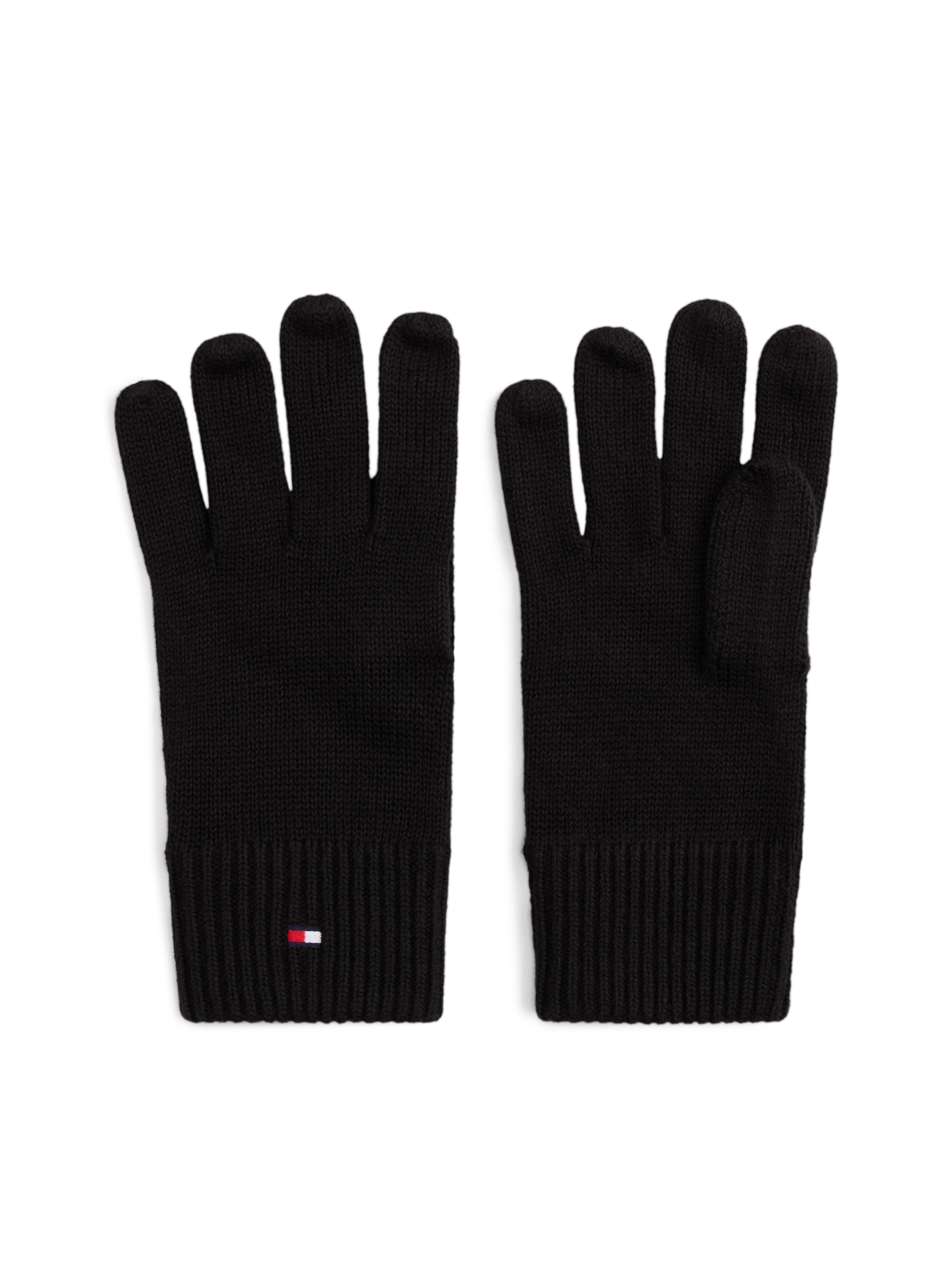 Tommy Hilfiger Strickhandschuhe »ESSENTIALS FLAG GLOVES« mit Logostickerei