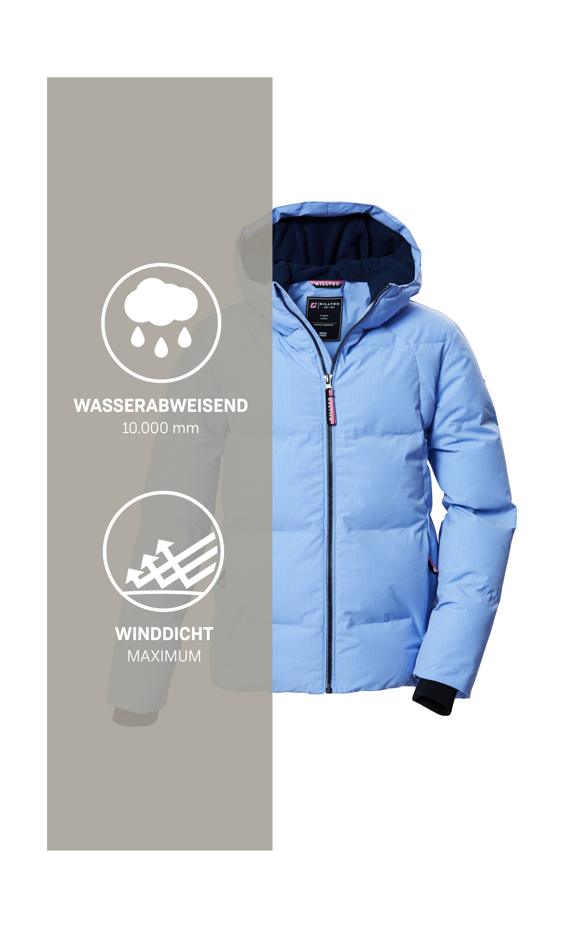 Killtec Steppjacke »KOW 357 GRLS QLTD JCKT« Wasserabweisende Mädchenjacke mit Kapuze, atmungsaktiv, warm