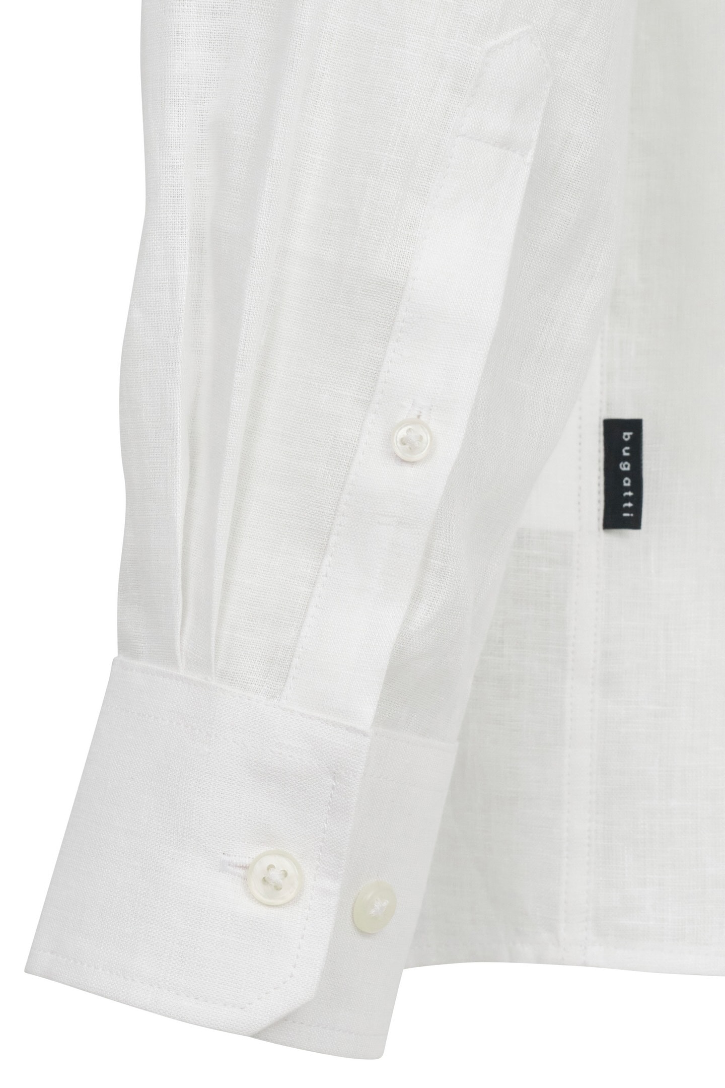 bugatti Langarmhemd mit Stehkragen