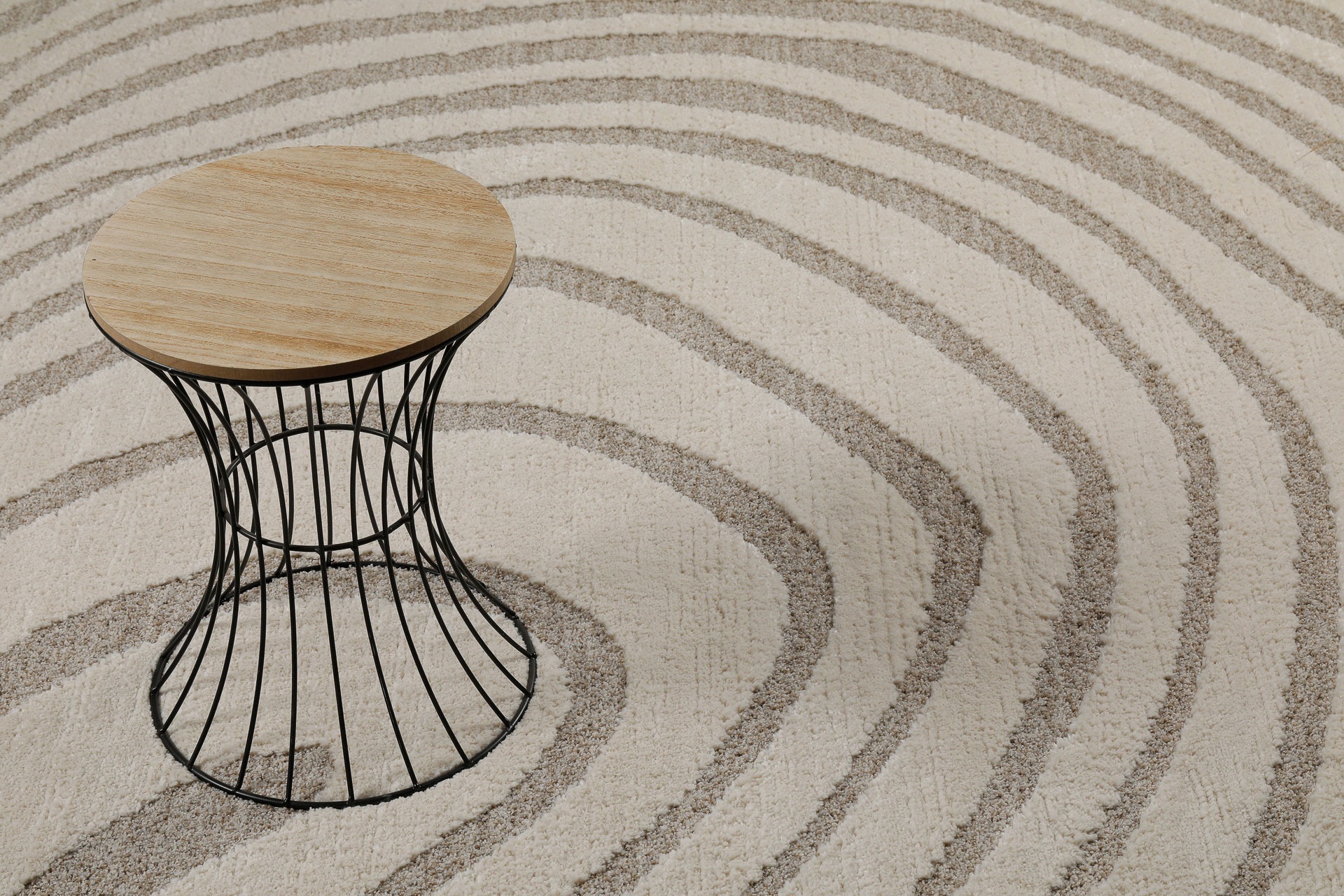 Wecon home Teppich »Björn« rechteckig 18 mm Höhe Gewebt, Hoch-Tief, pflegeleicht, Wellen-Muster, Scandi, Wohnzimmer