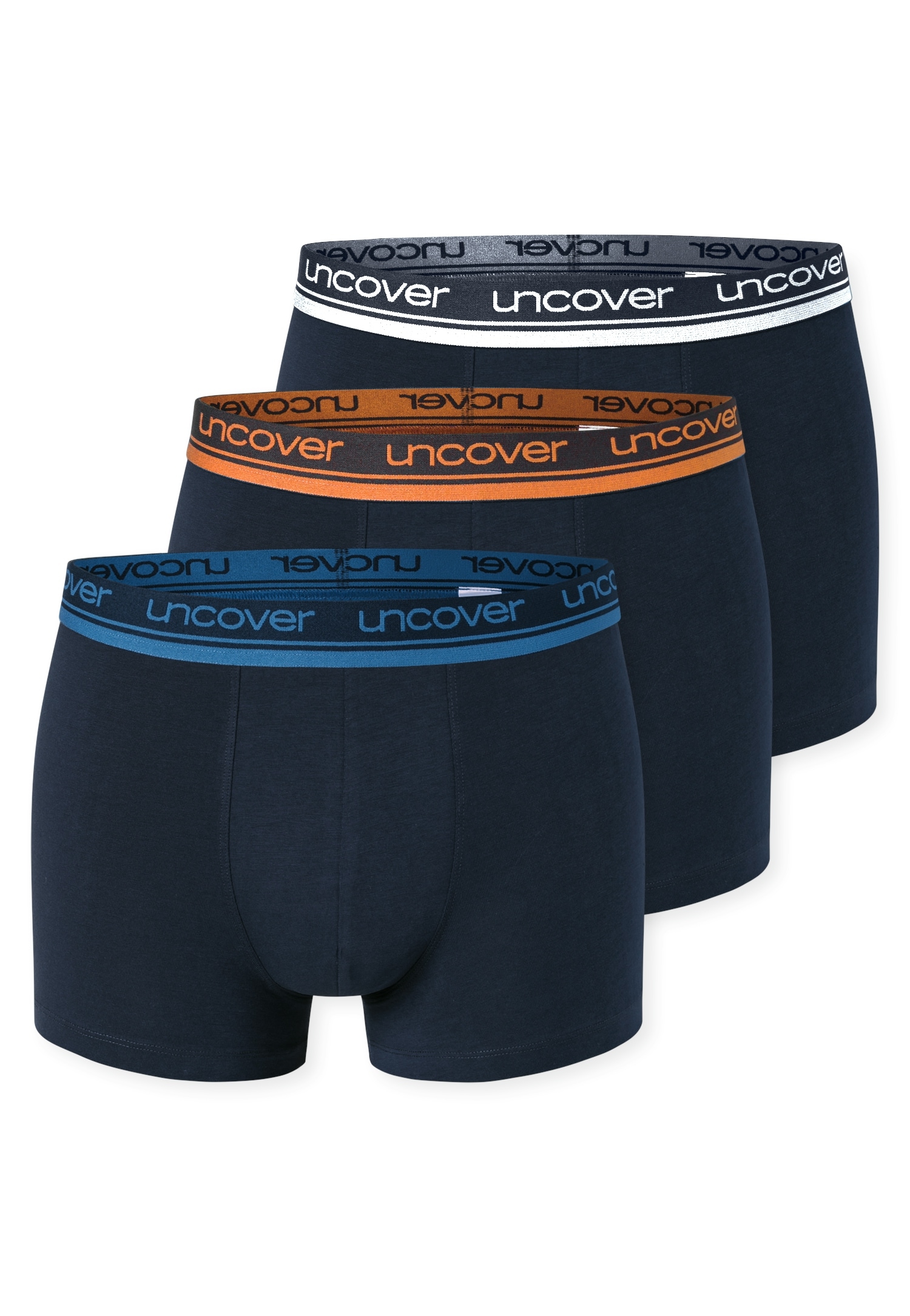 uncover by SCHIESSER Boxer »Uncover Cotton« 2er Pack,  ohne Eingriff, Logo-Bund, elastisch, Single Jersey-Qualität