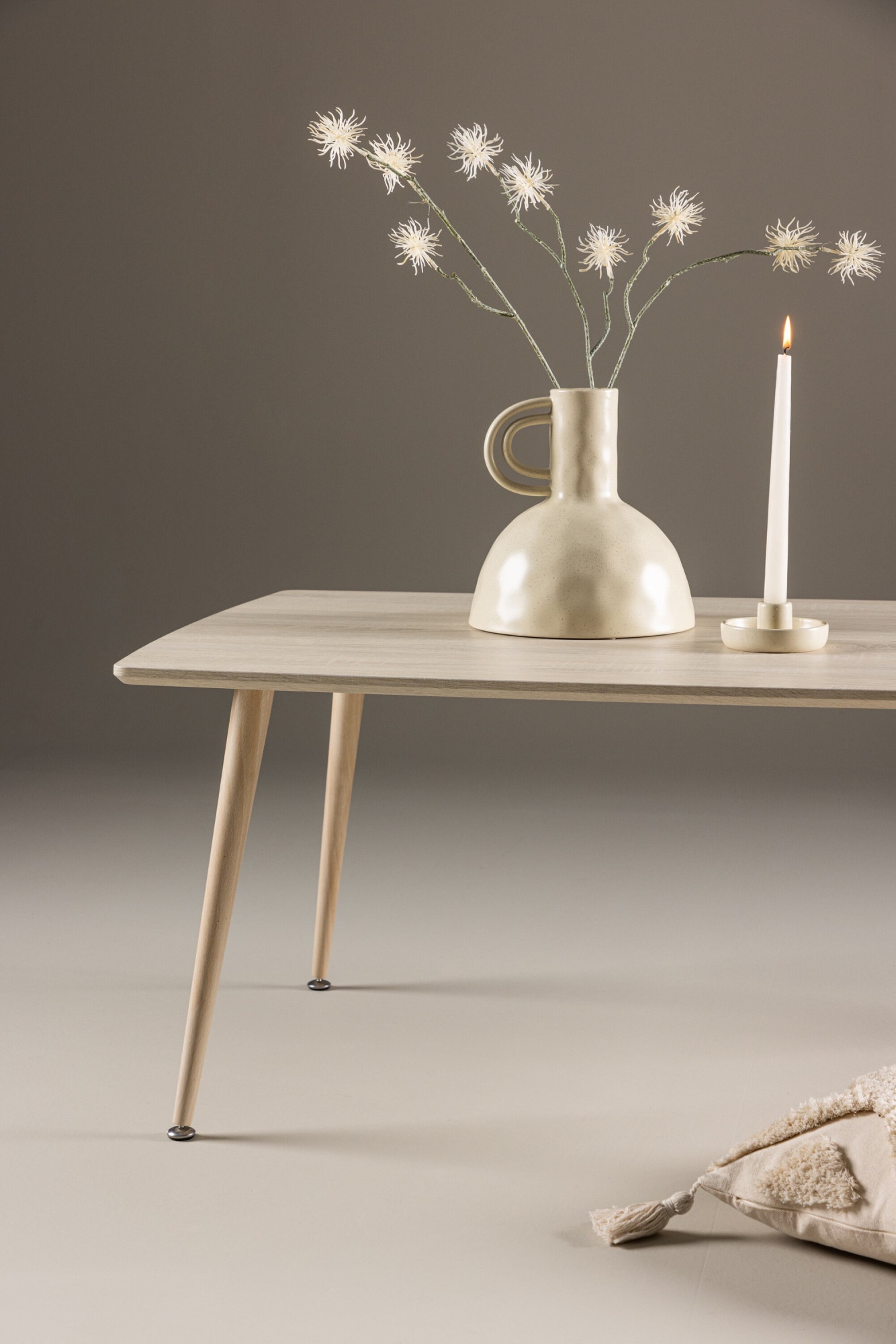 Venture Home Table basse »Plaza, rechteckiger Couchtisch in hellem Whitewash, 120 × 70 cm« Table basse, MDF, pieds en acier, rectangulaire, clair, moderne