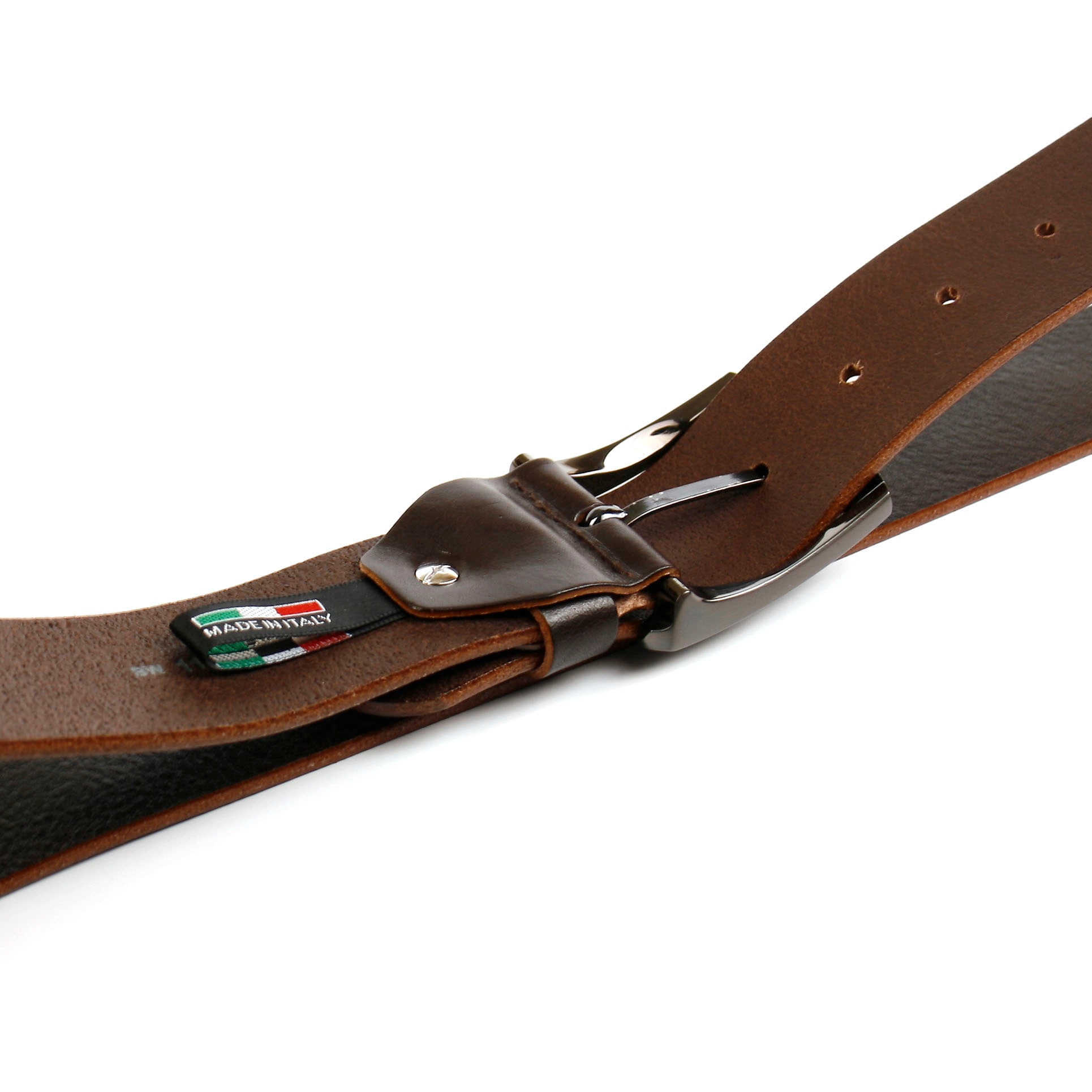 Anthoni Crown Ledergürtel mit glänzender Dornschliesse