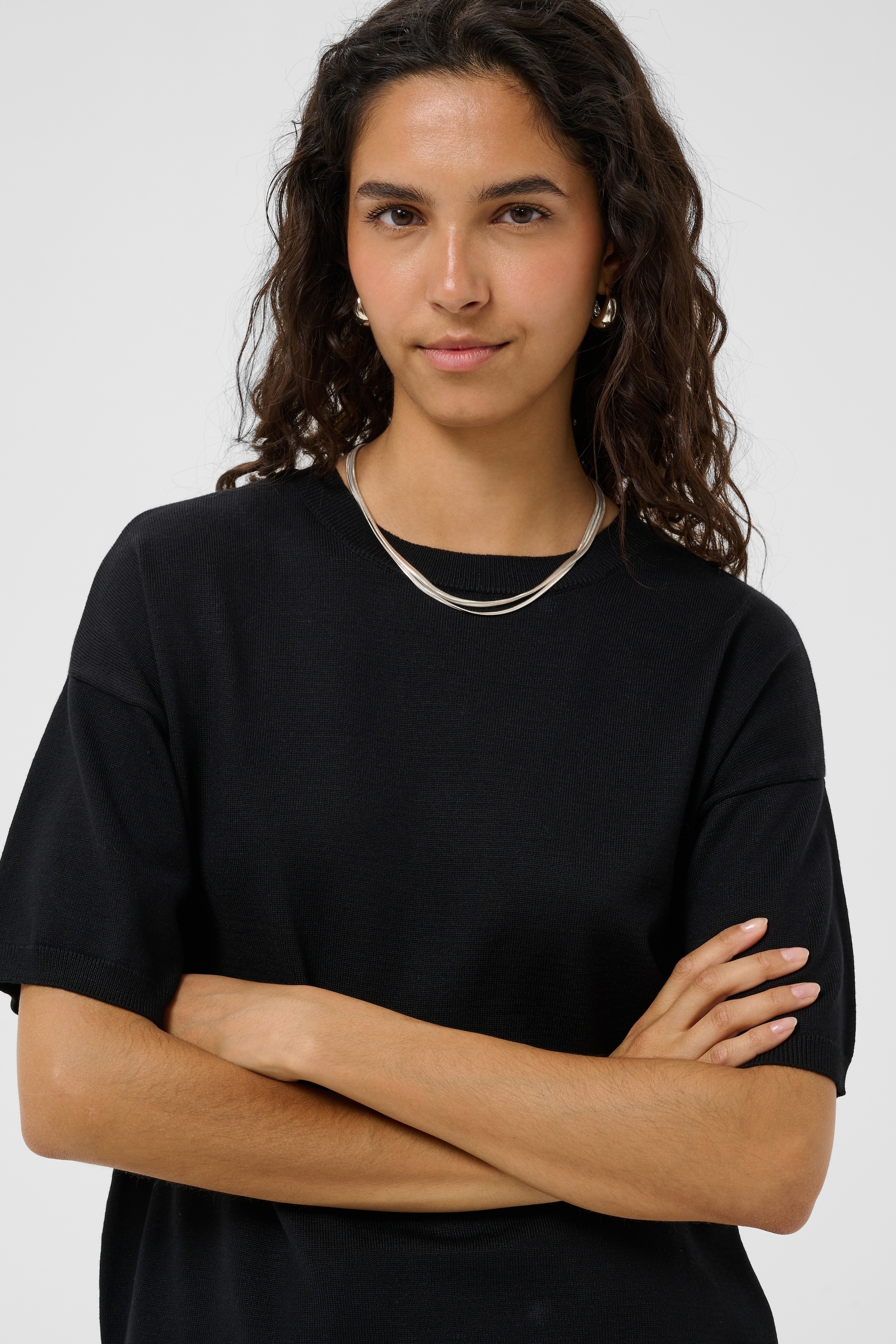 Saint Tropez Pull en tricot »MilaSZ Boxy SS Pullover« mélange viscose, coupe oversize