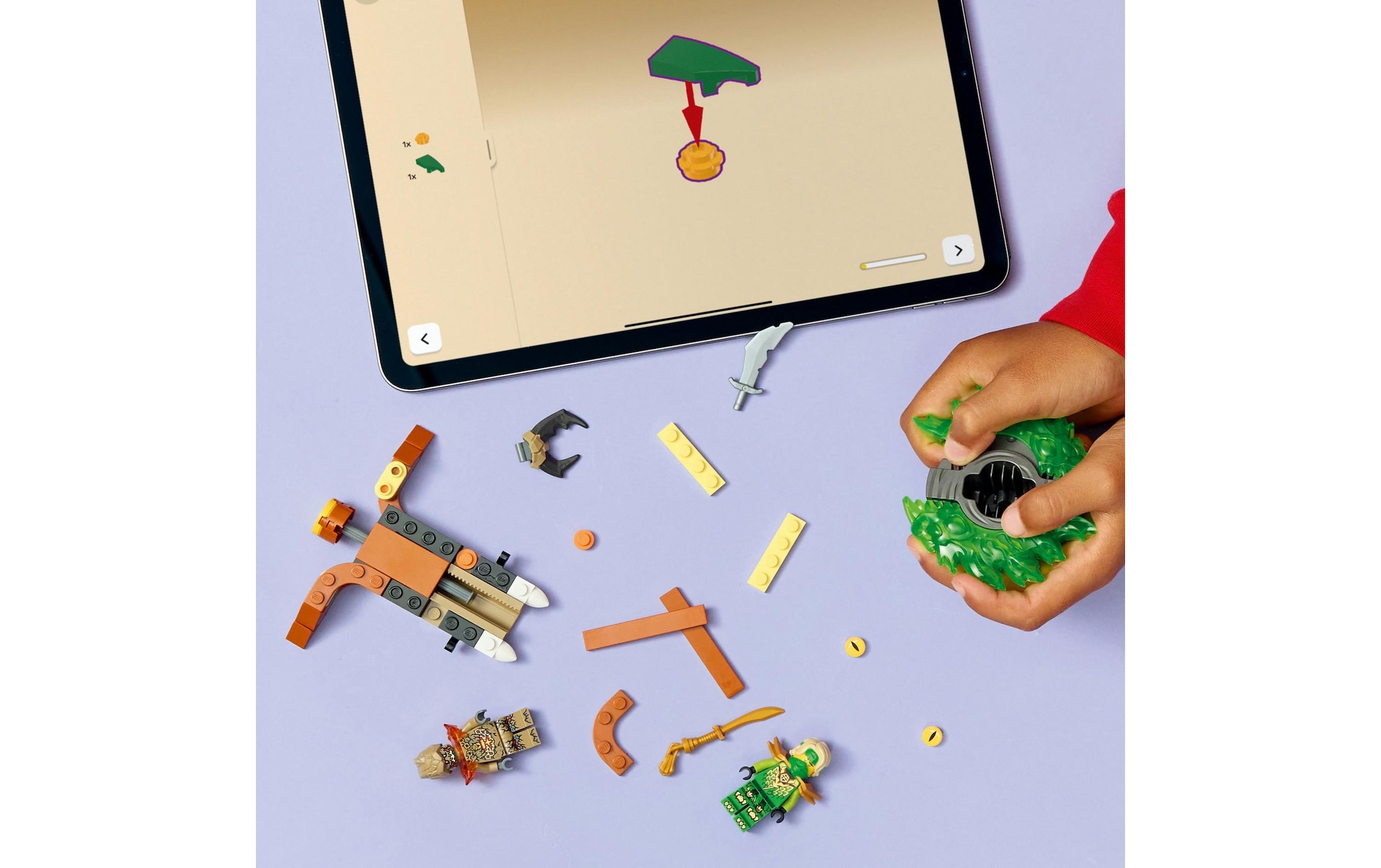   Pions de construction »Ninjago Lloyd vs. Erdmonster-Spinner 71850« Kategorie: Fantasy-Welt