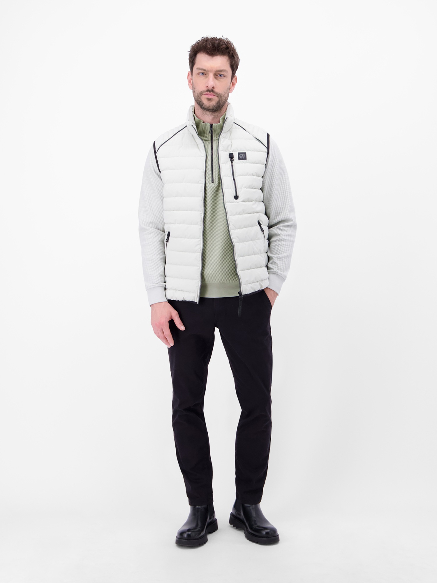 LERROS Sweat-shirt »Troyer mit Reissverschlusskragen«
