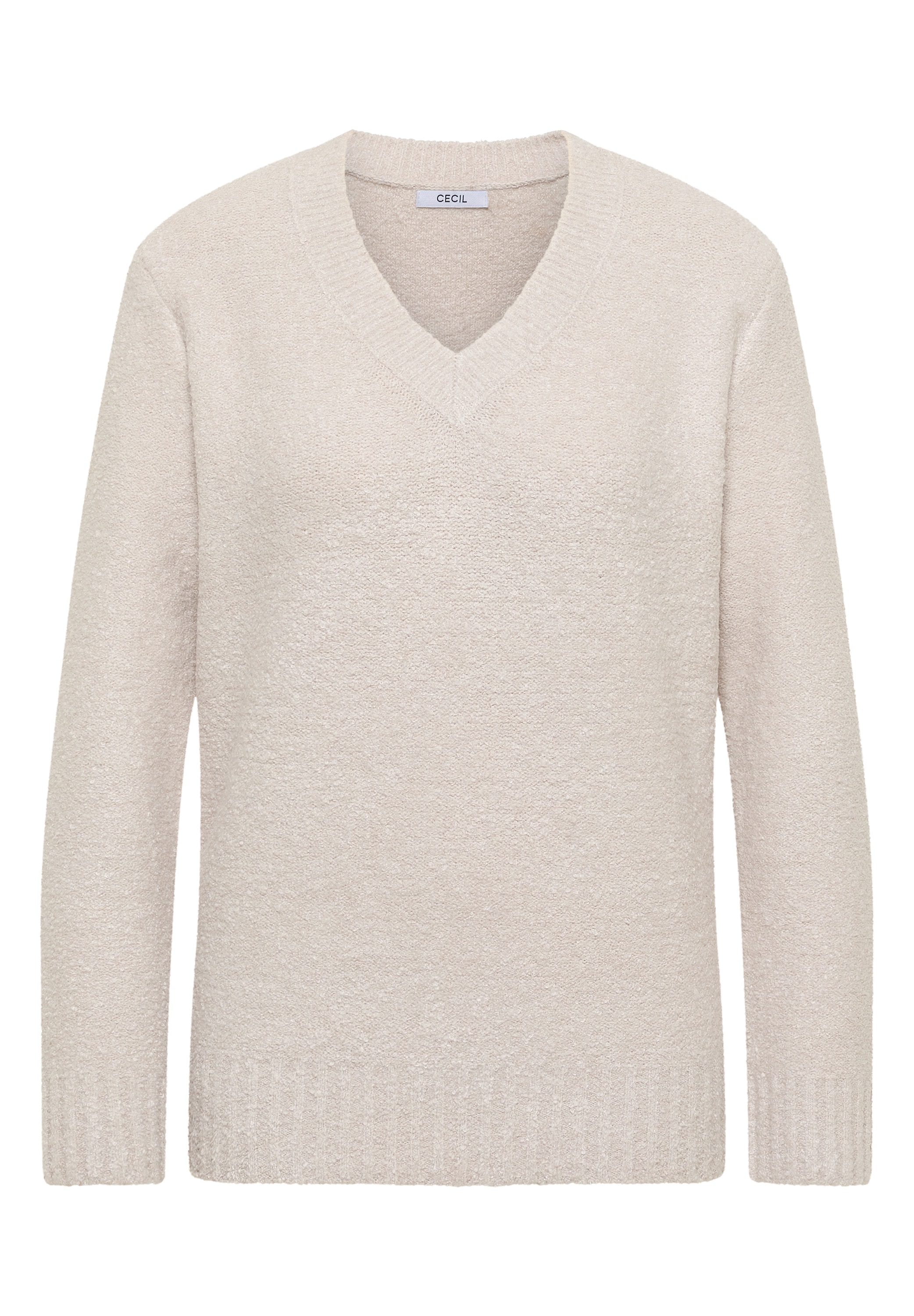 Cecil Pull en tricot Bouclé V-Neck