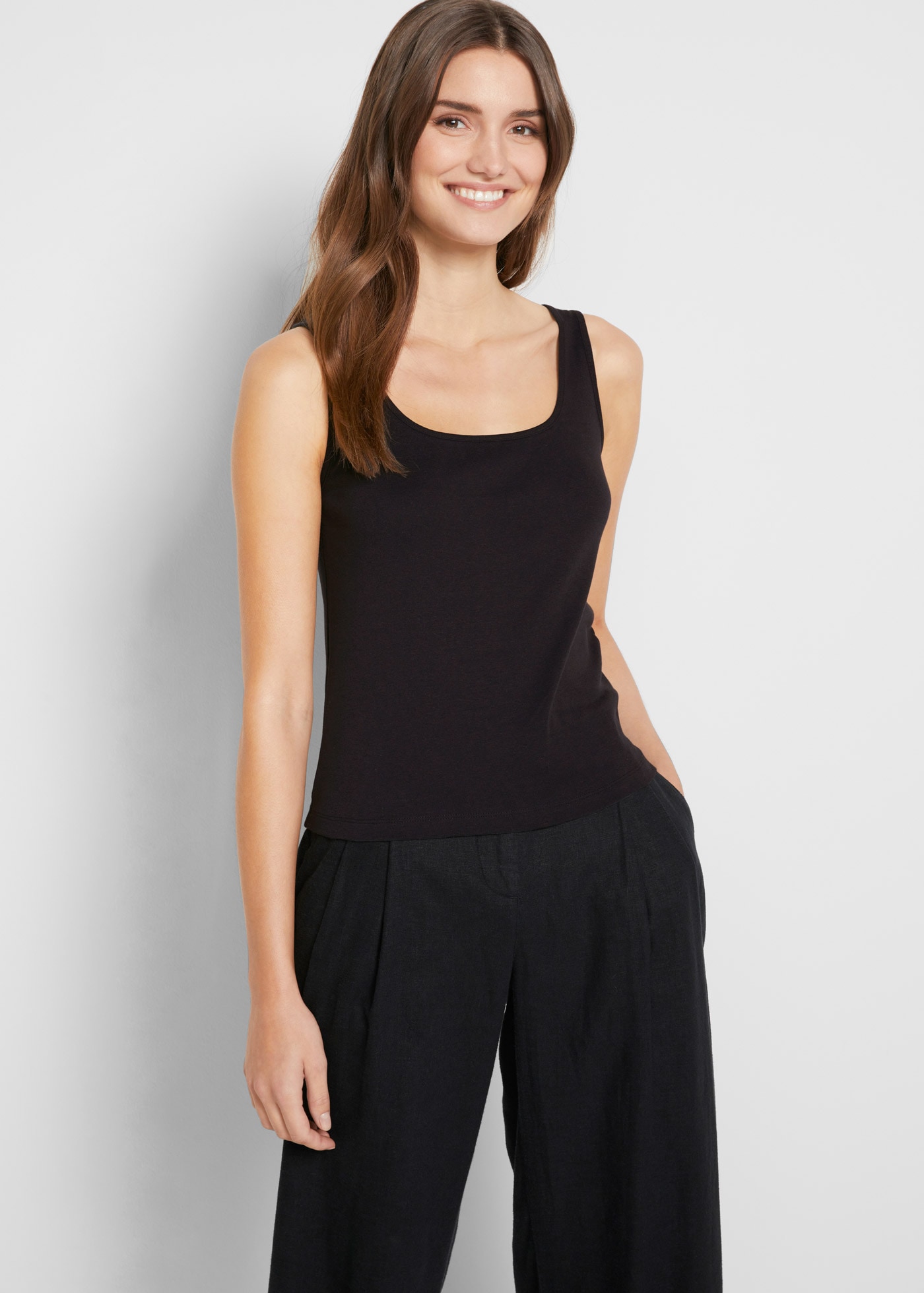 bonprix Débardeur mit normalen Trägern, mit dezentem Carré-Ausschnitt, eng anliegend