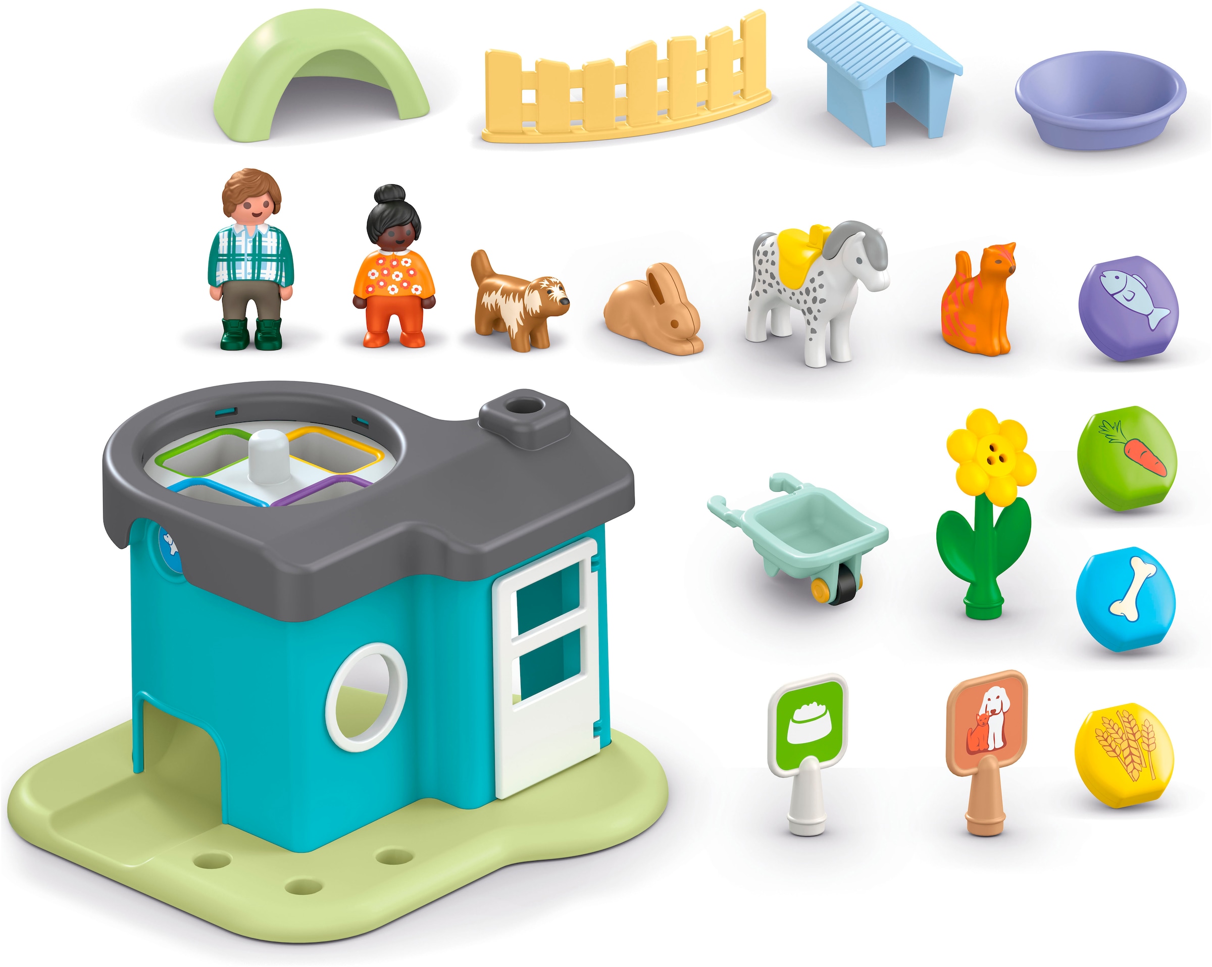 Playmobil® Jeu de construction »Tierpension mit Futterspender (71690), JUNIOR« Made in Europe