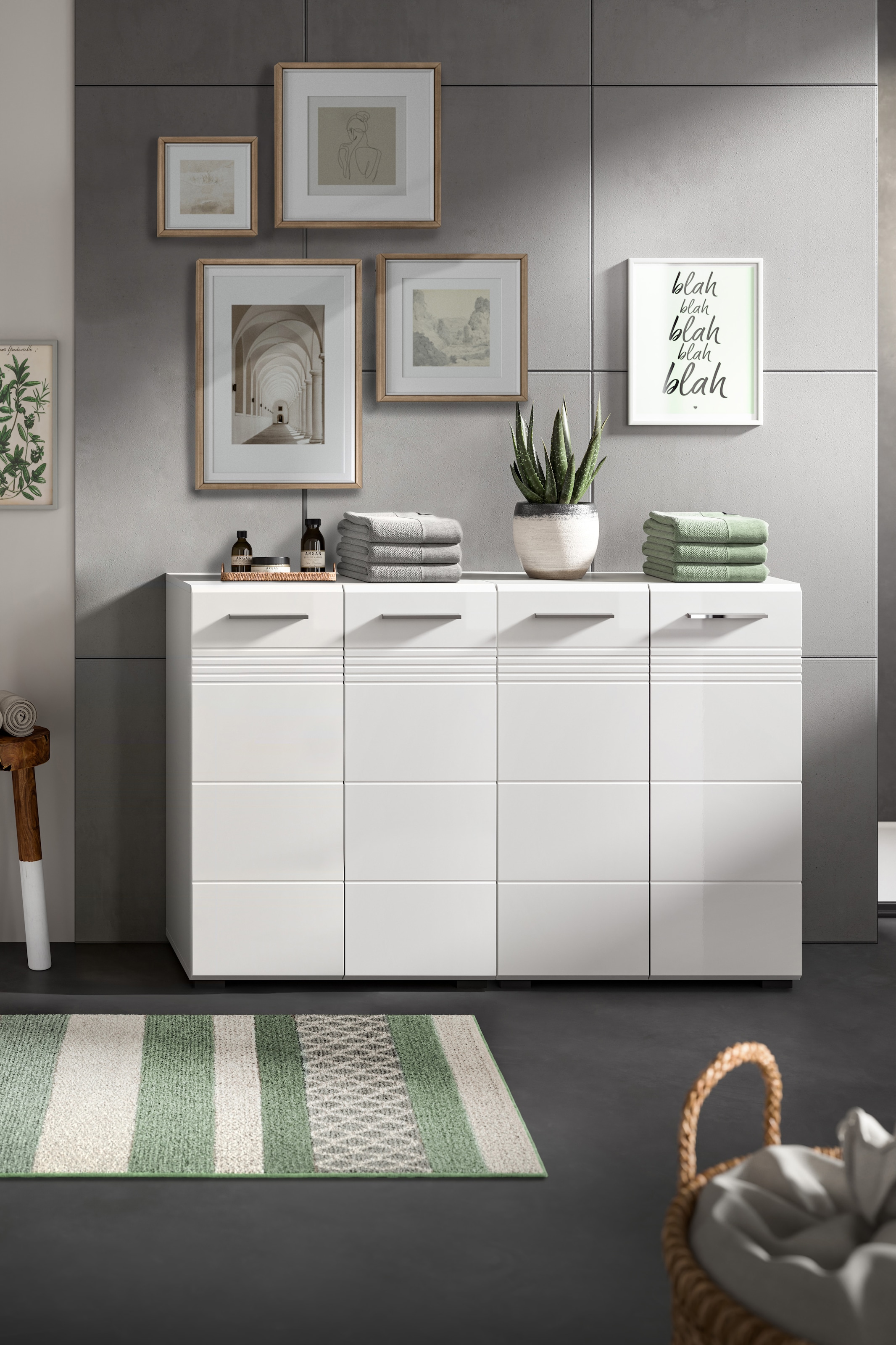 welltime Badmöbel-Set »Calicio, bestehend aus: 2 Midischränken« 2 Stk. tlg.