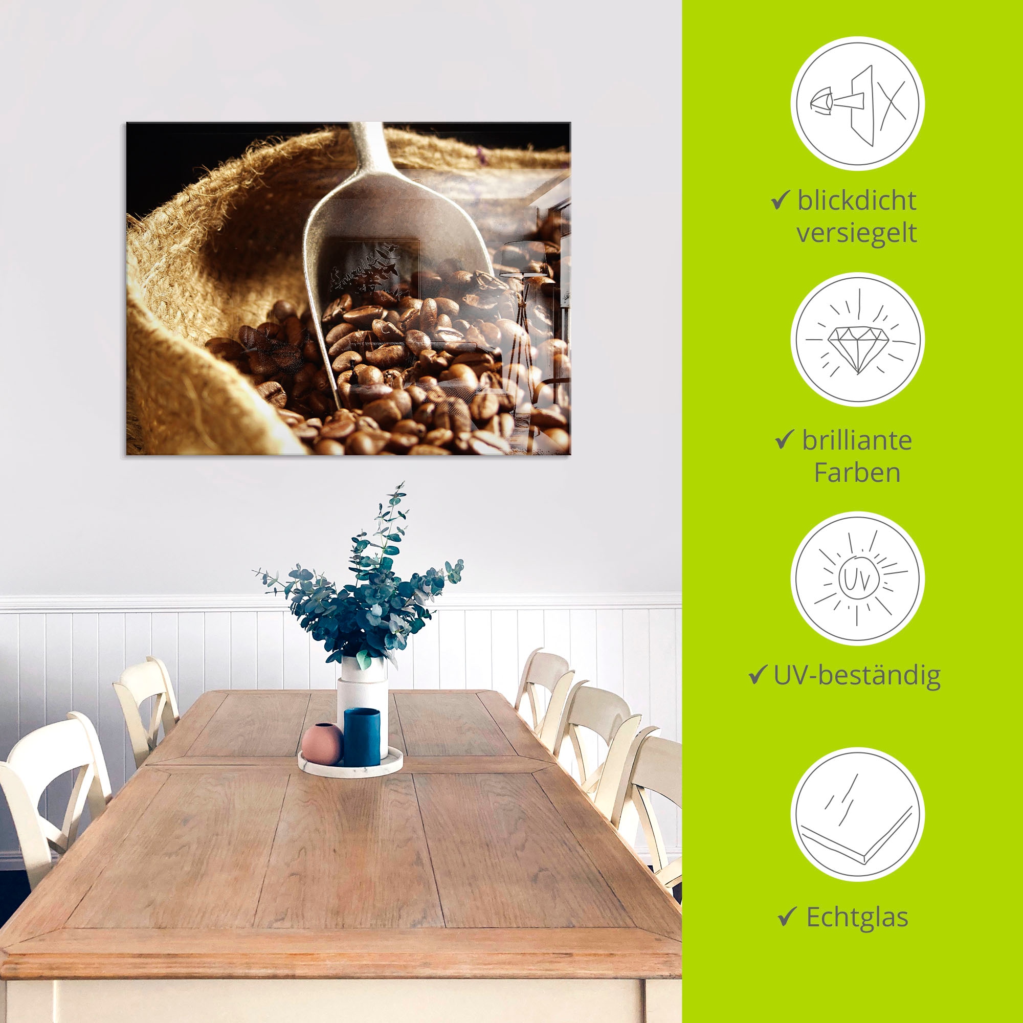 Artland Glasbild »Kaffee« Getränke 1 Stk. tlg. in verschiedenen Grössen