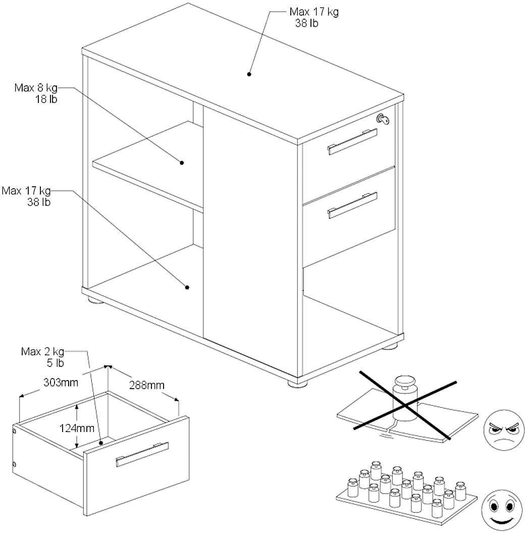Parisot Ensemble de meubles de bureau »Start Up« Set, 1-tlg., 2 tlg. Gesamtarbeitsfläche 189 x 80cm