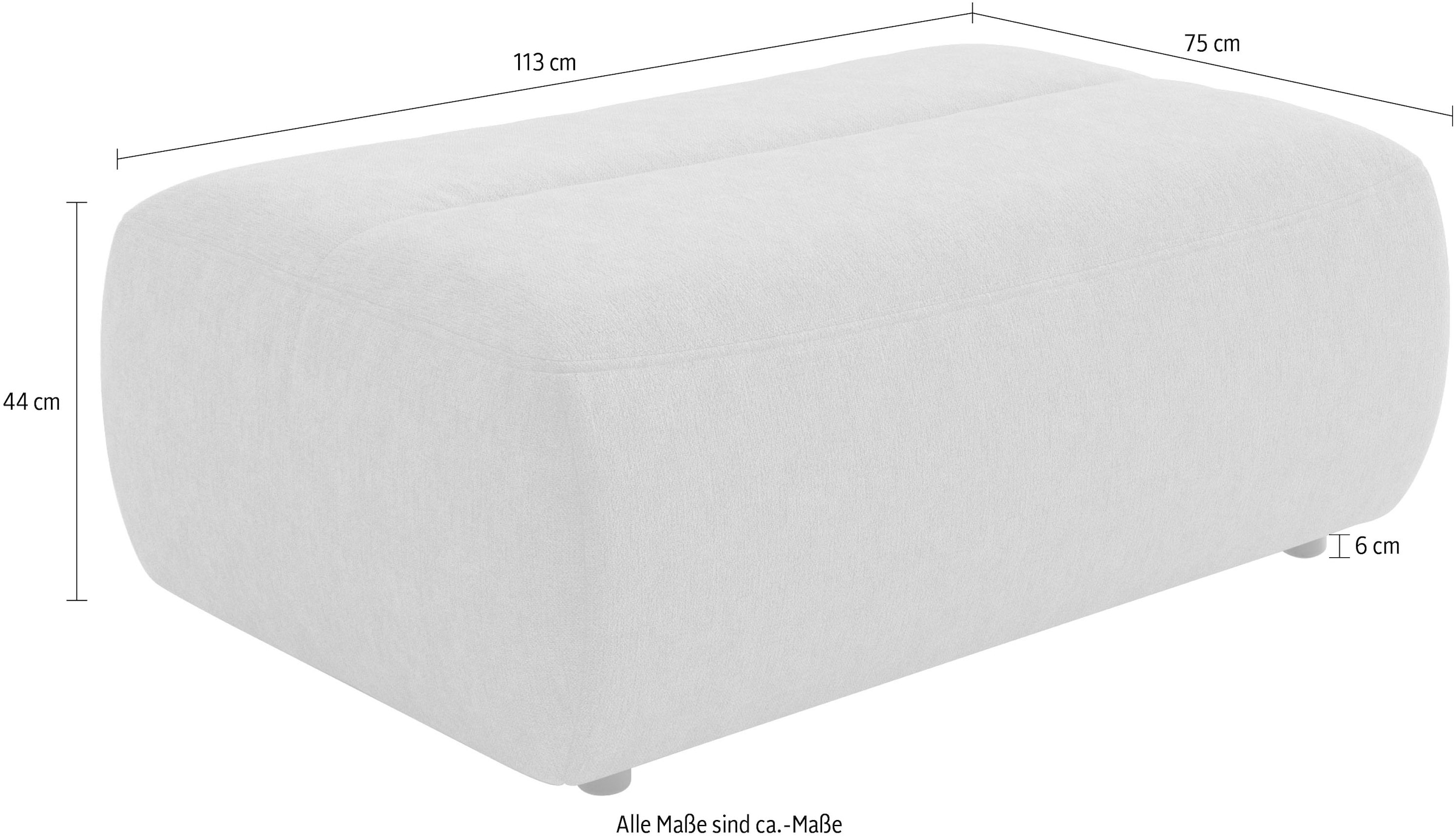 sit&more Tabouret rembourré »Scrabble« Design moderne dans différents types de tissu