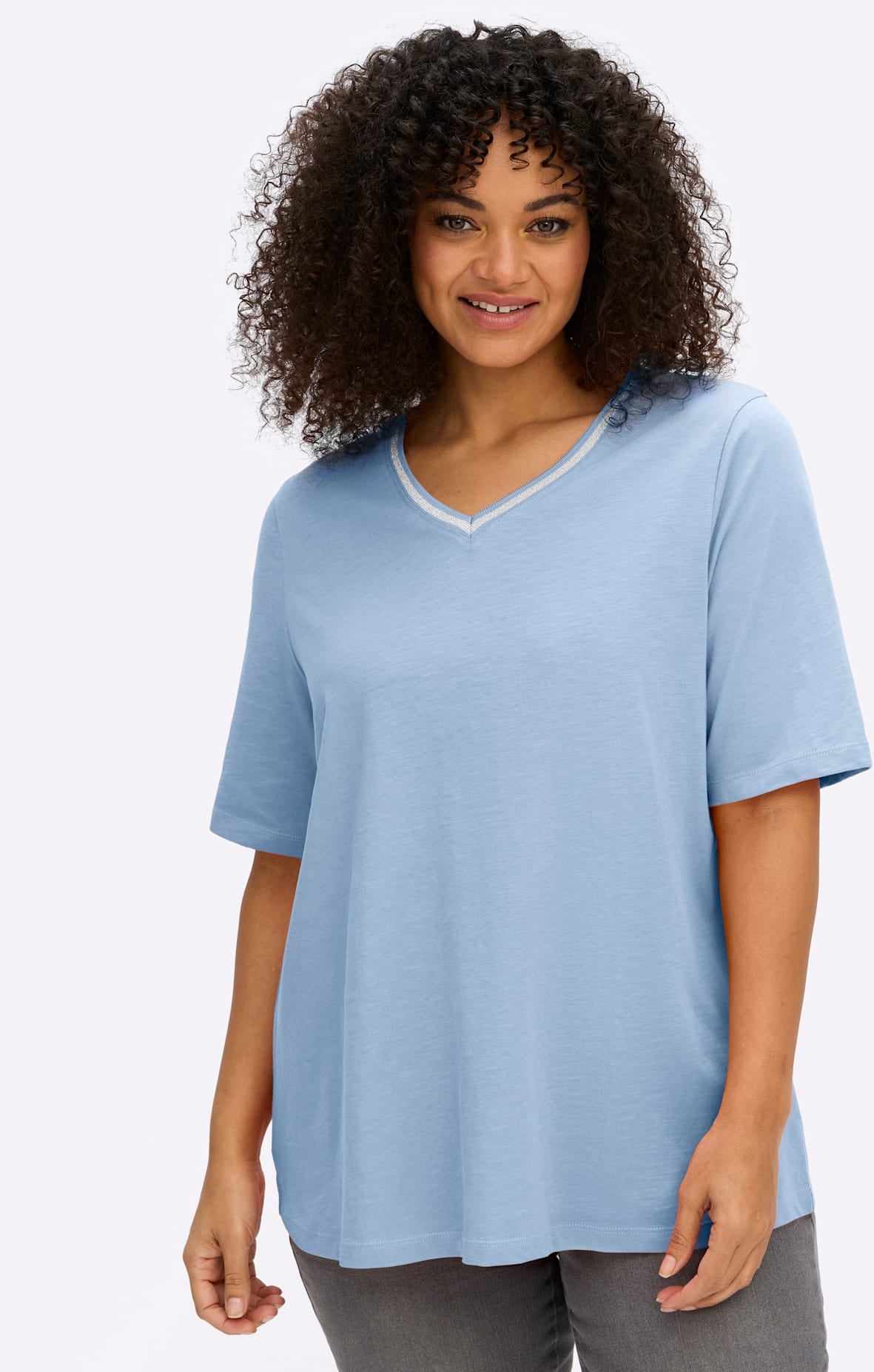 Sheego T-shirt en V »Shirt« 1