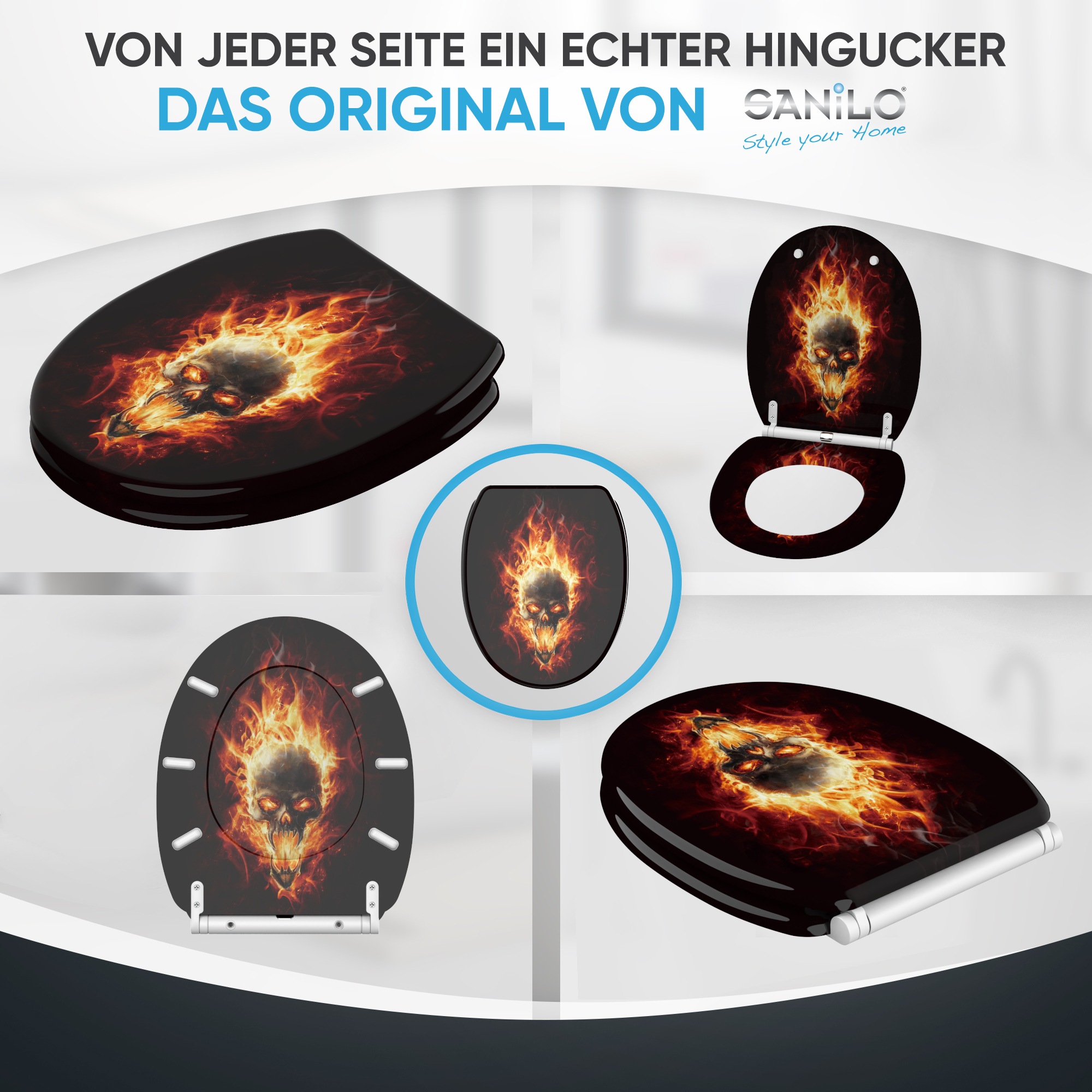 Sanilo WC-Sitz »mit Absenkautomatik, viele schöne Toilettensitze direkt vom Hersteller« Premium Toilettendeckel, moderner Klodeckel, leichte Montage