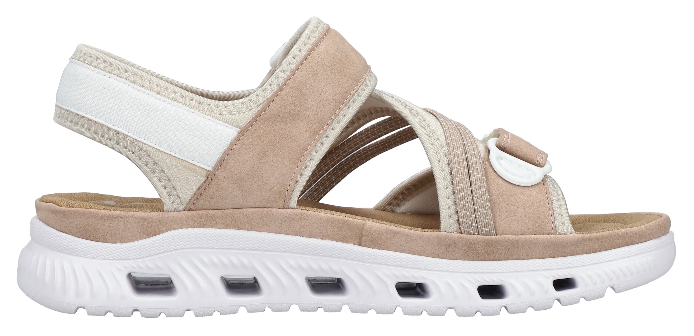 RIEKER Sport Sandale de trekking  Outdoorsandale, Sommerschuh, Sandale mit praktischen Klettverschlüssen