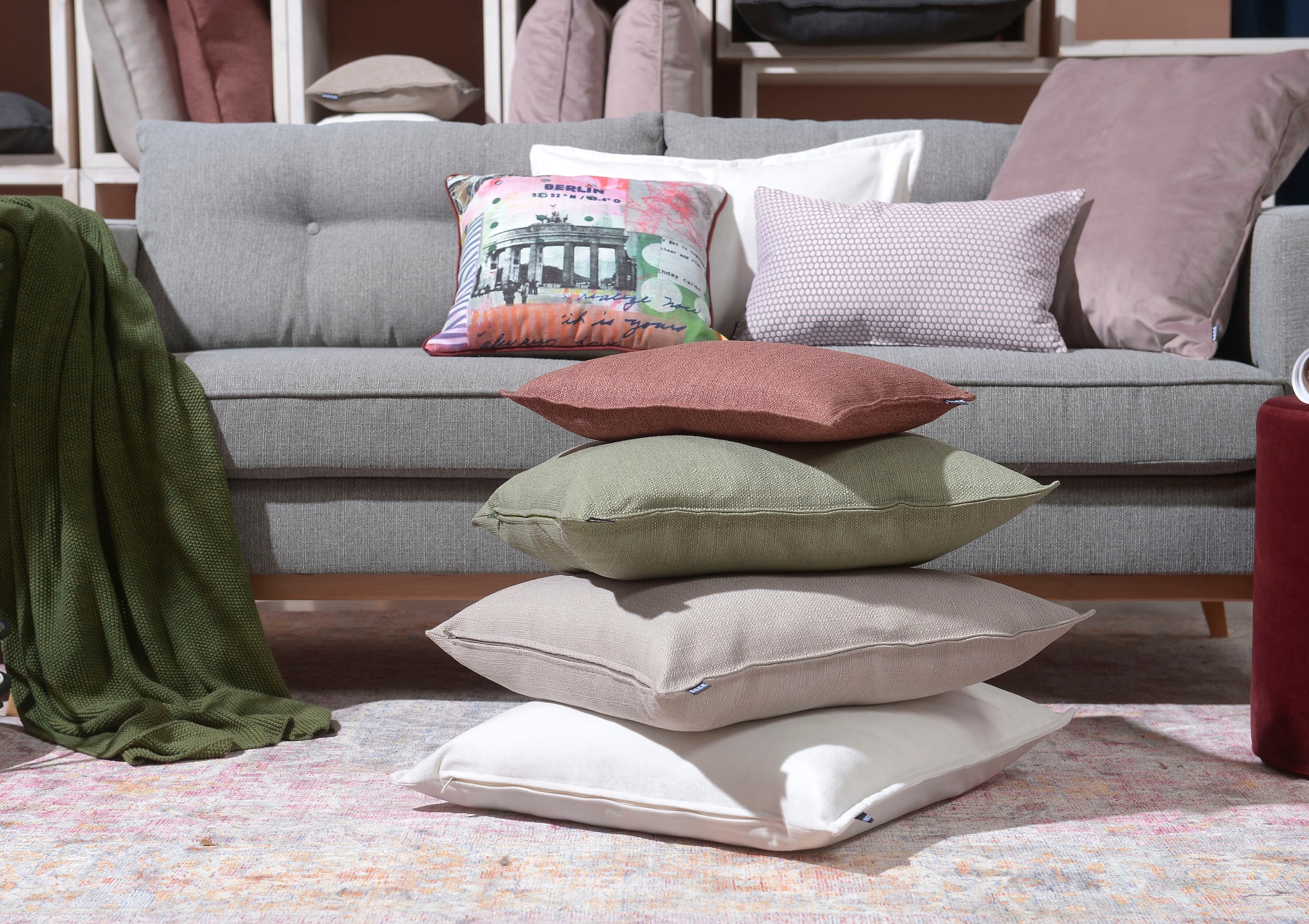 H.O.C.K. Dekokissen »Lieblingsstädte BERLIN« mit Berlin-Motiv, Wendekissenhülle mit Füllung, 1 Stück