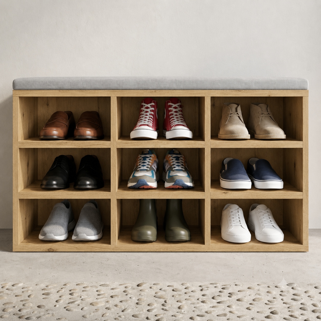 GOODproduct Schuhbank »Schuchschrank 80,  Schuhregal, Schuhtruhe, Schuhkommode, Sitzbank« mit bequemer, abnehmbarer Sitzauflage