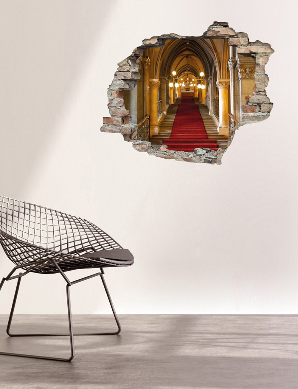 queence Wandtattoo »roter Teppich« Wandsticker, Wandbild, selbstklebend, 3D, Wanddurchbruch