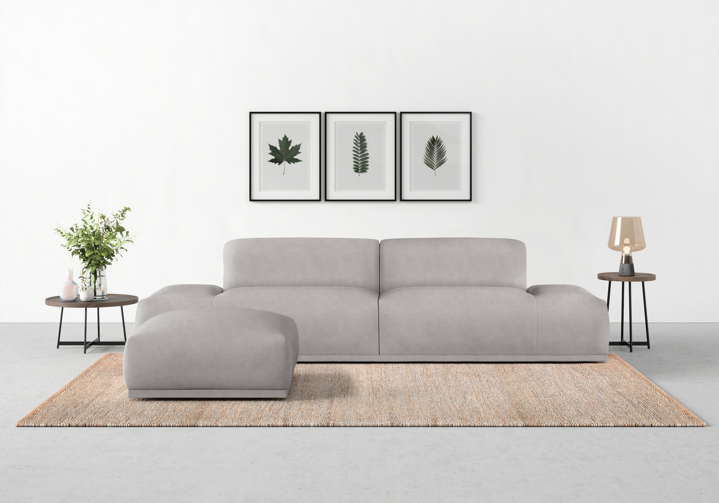 TRENDMANUFAKTUR Canapé Big »Braga Japandi-Design, toller Sitzkomfort, Designsofa« au design moderne, avec mousse froide de haute qualité