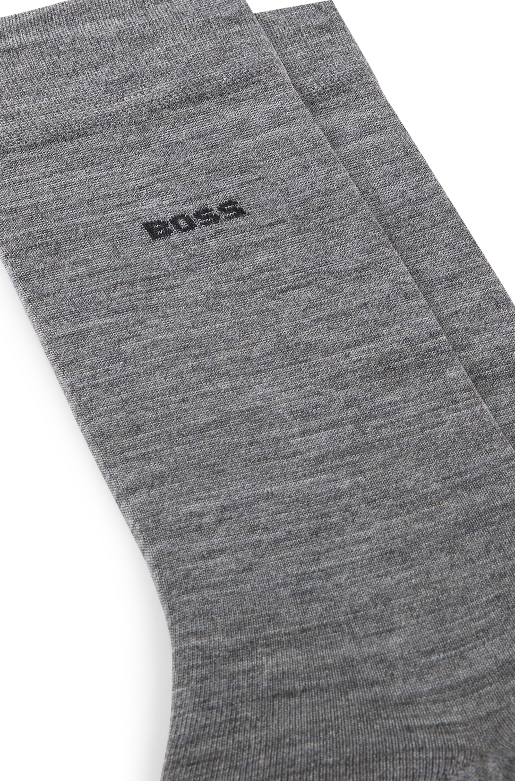 BOSS Socken »2P RS Uni WO« Packung, 2 Paar tlg. mit eingesticktem Markenlogo