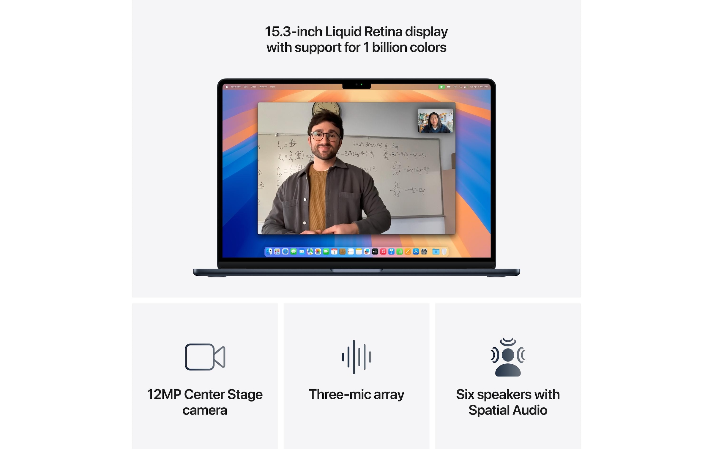 Apple Notebook »MacBook Air 15 2025 M4 10C GPU / 32 GB / 1 TB Midnight« / 15,3 ″ Apple M4 Integrierte NPU (Neural Processing Unit)