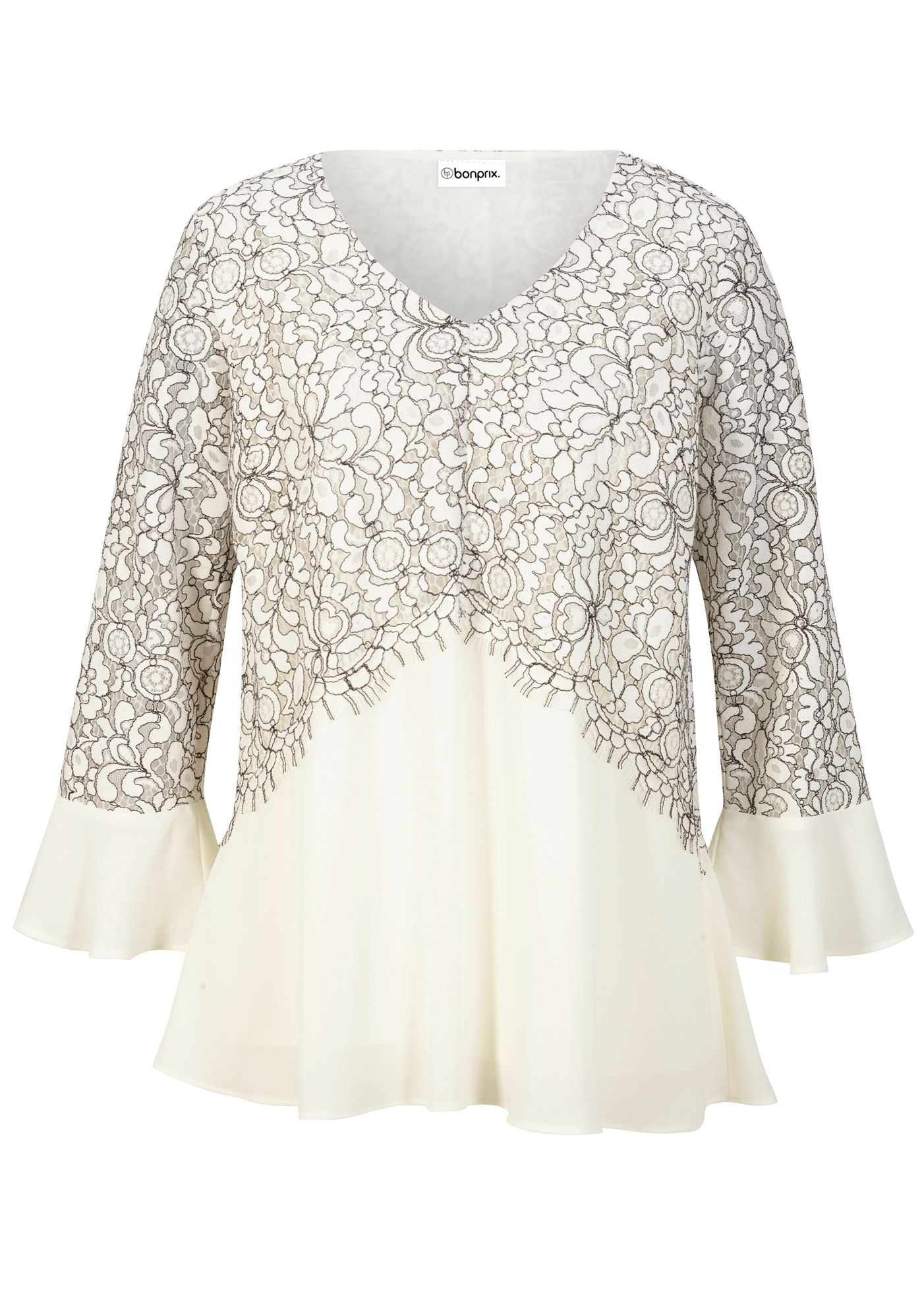 bonprix Tunique eleganter Stil für festliche Anlässe, mit modischem Spitzenbesatz
