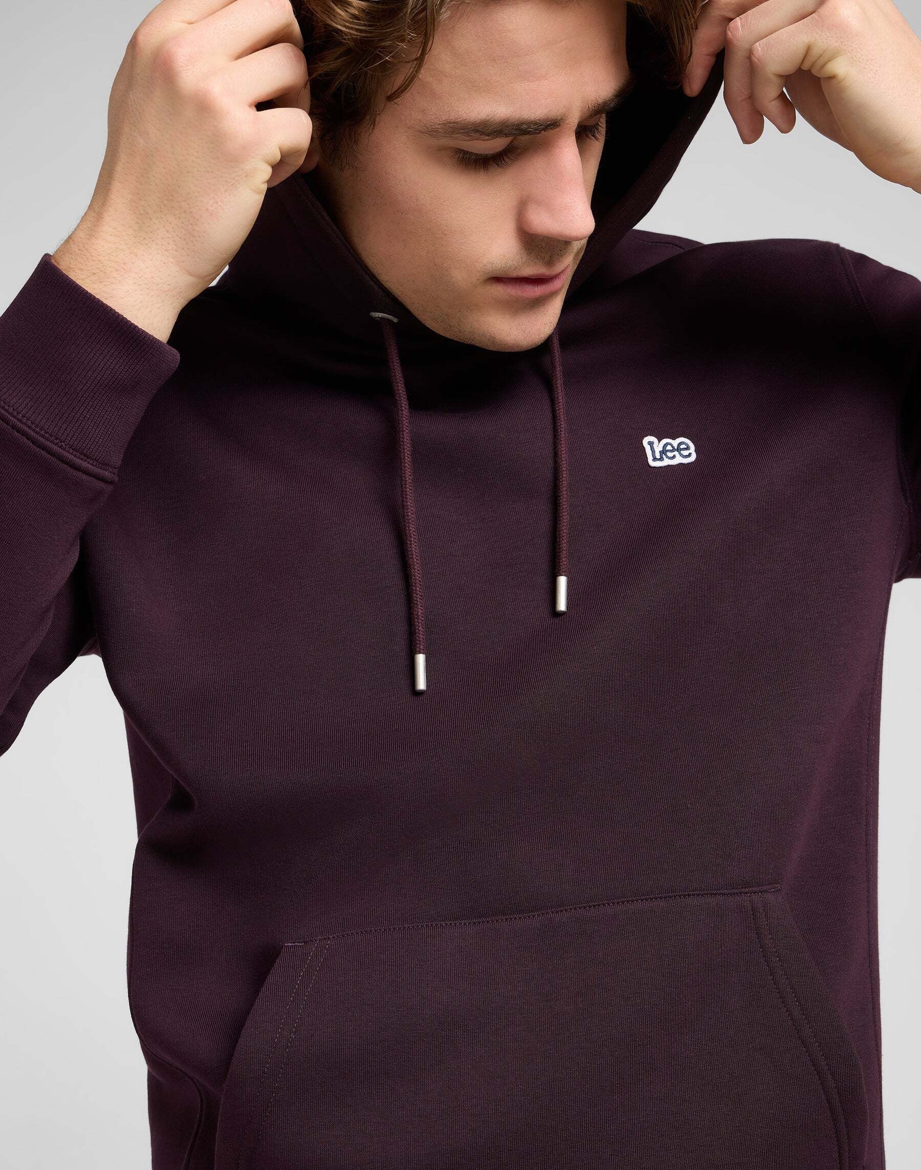 Lee® Pull à capuche »Lee Kapuzenpullover Plain Hoodie«
