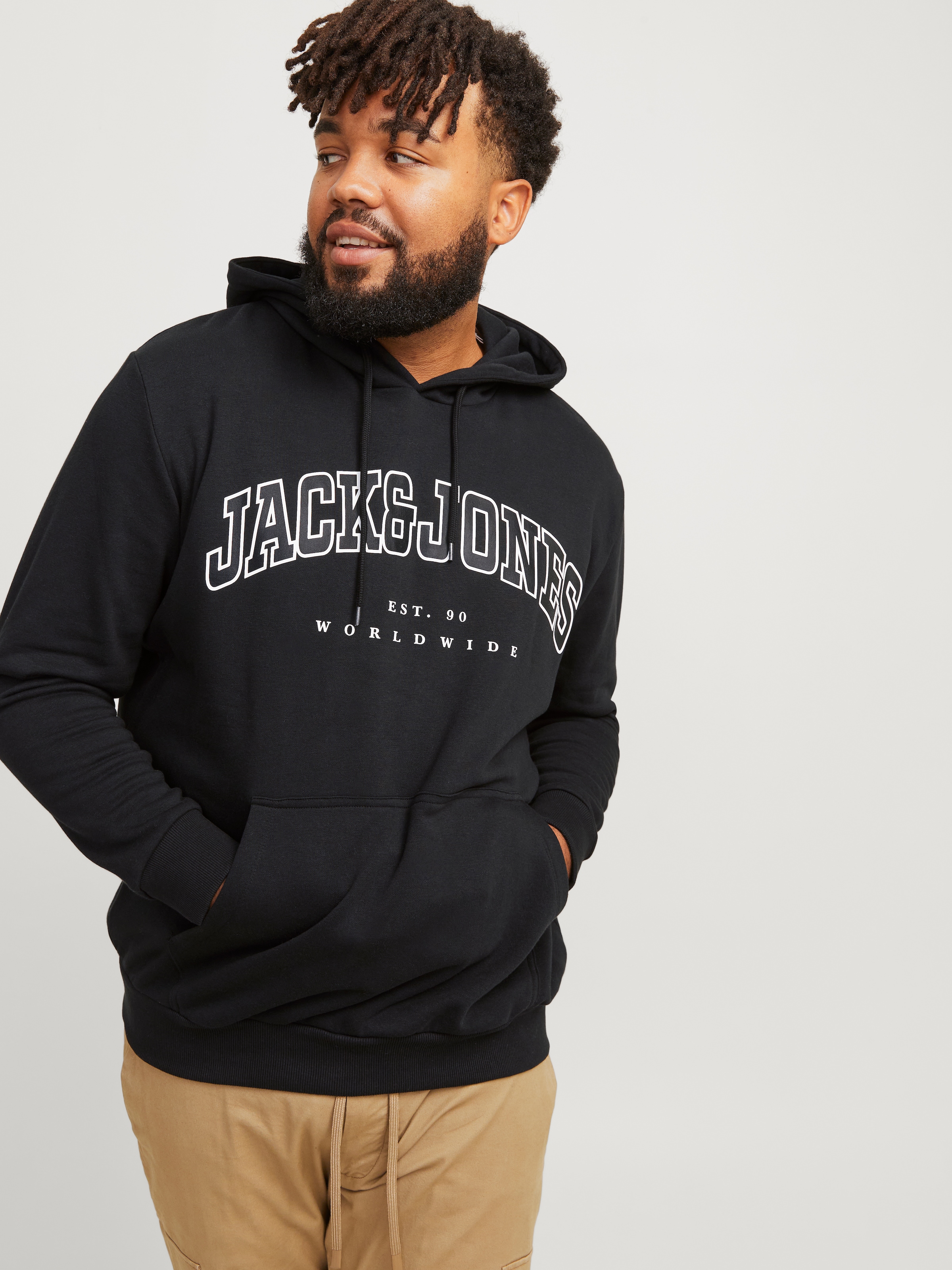 Jack & Jones PlusSize Hoodie »JJECALEB VARSITY SWEAT HOOD NOOS PLS«
