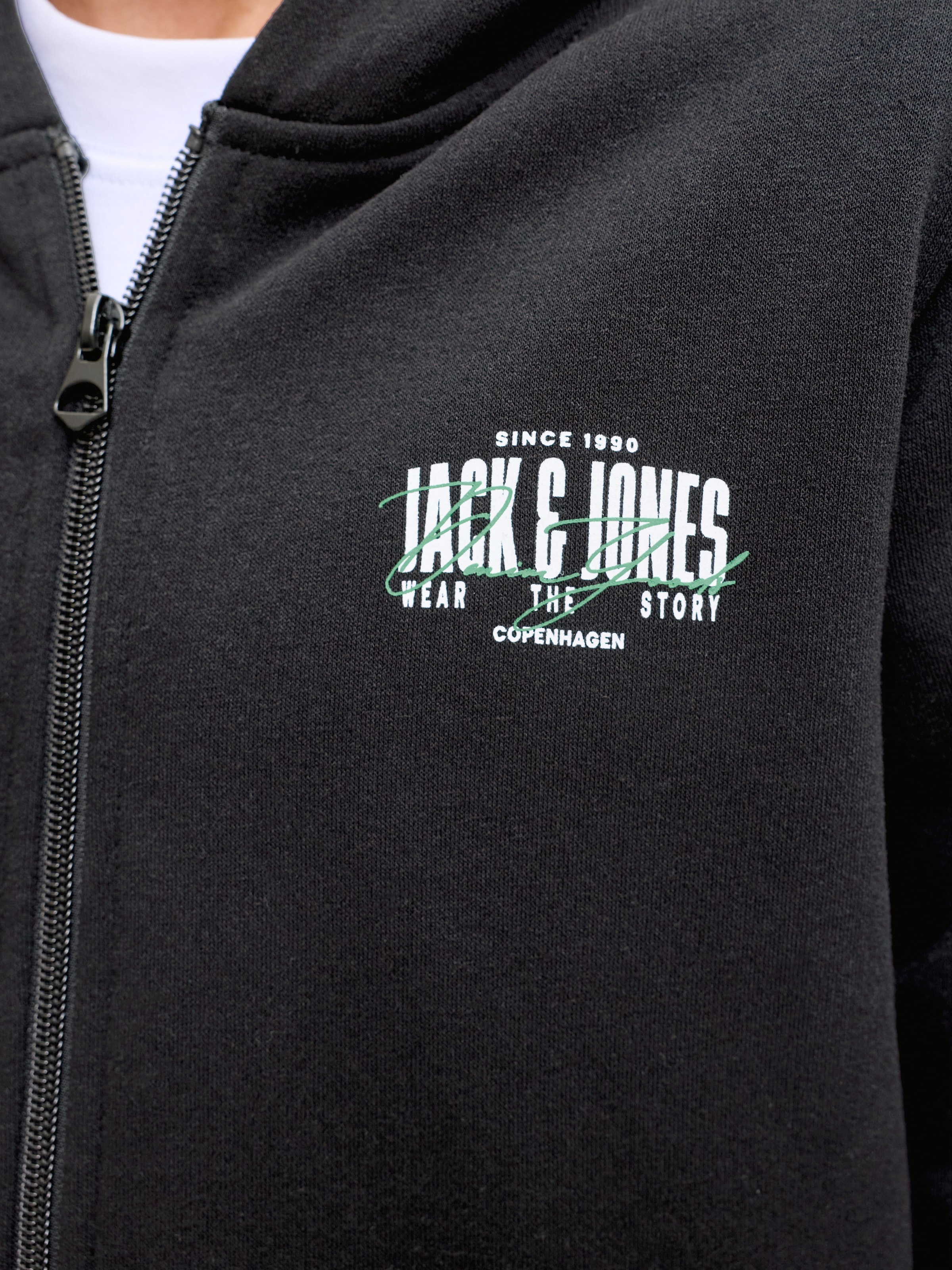 Jack & Jones Junior Kapuzensweatjacke »JJAERO SWEAT ZIP HOOD JNR« Baumwollmischung, regular fit