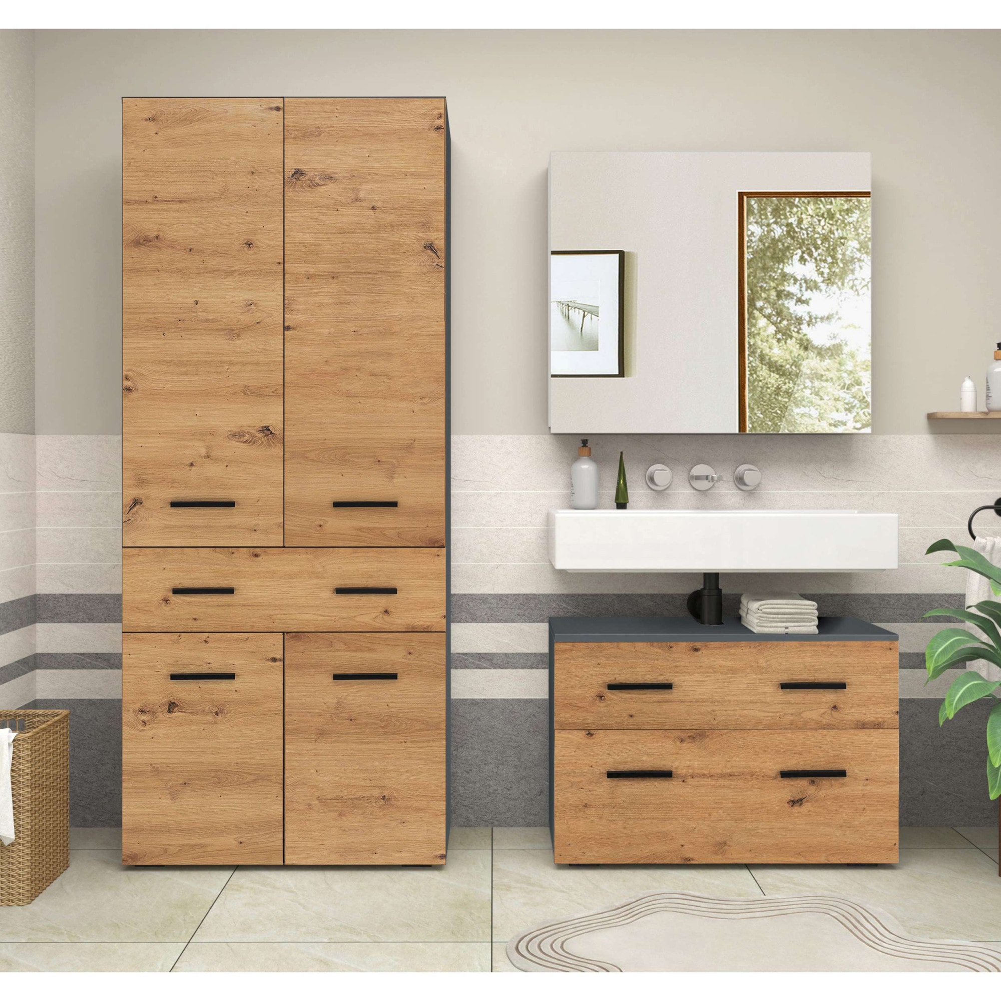 INOSIGN Armoire haute »Skara« mit drei variablen Einlegeböden