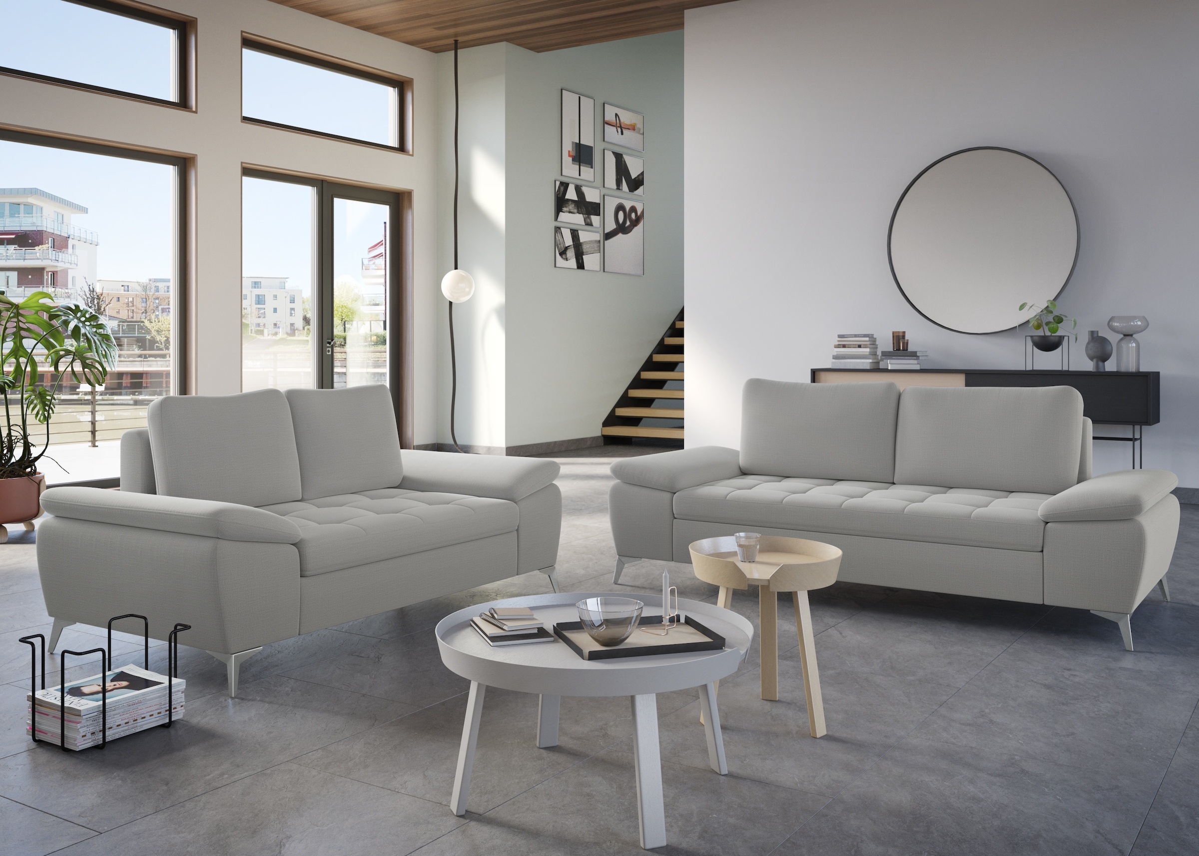 sit&more 2,5-Sitzer »Latigo« mit hochwertigen Metallfüssen