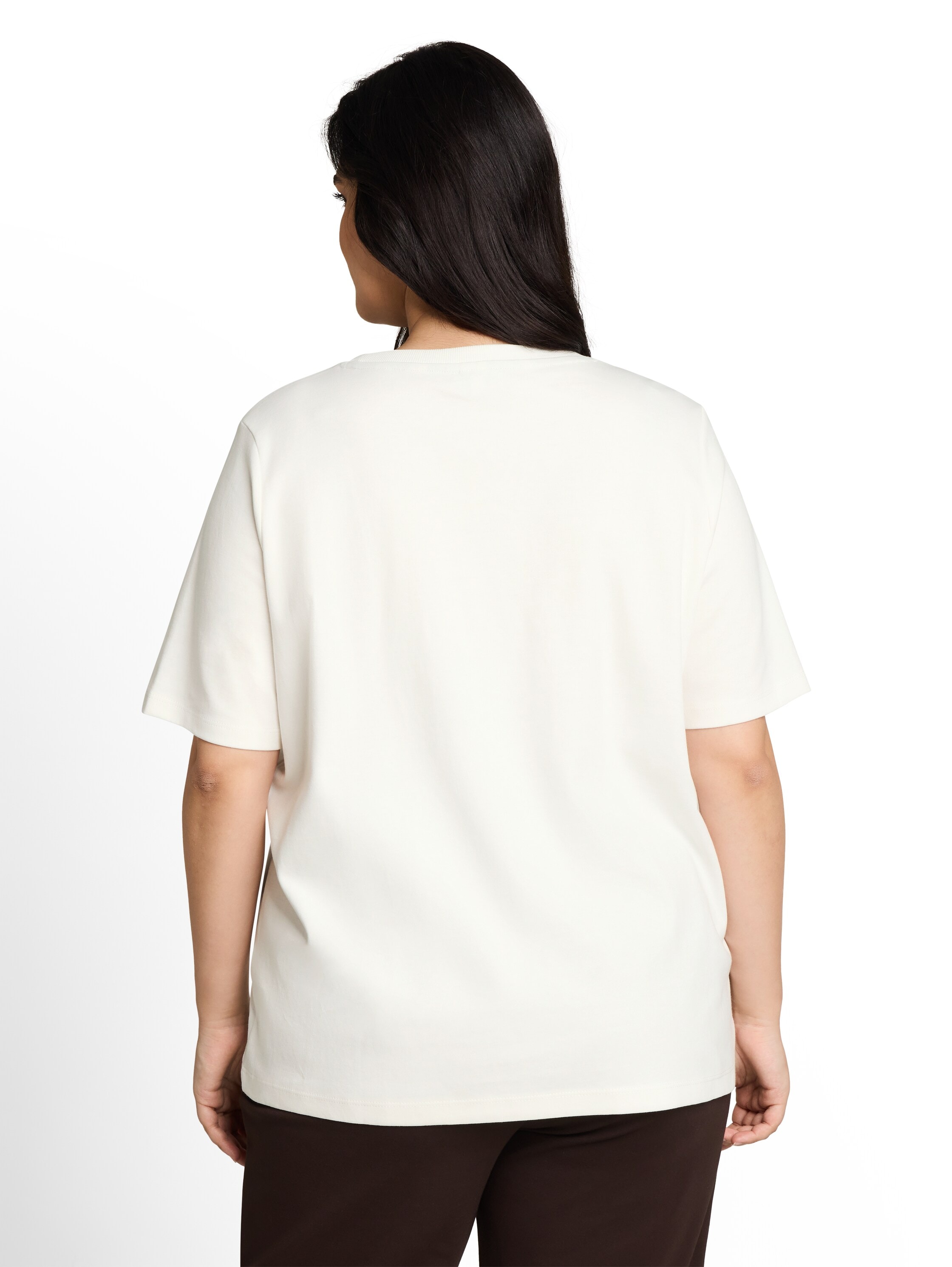 TOM TAILOR PLUS Kurzarmshirt Sommershirt mit Letter-Print / Grosse Grösse