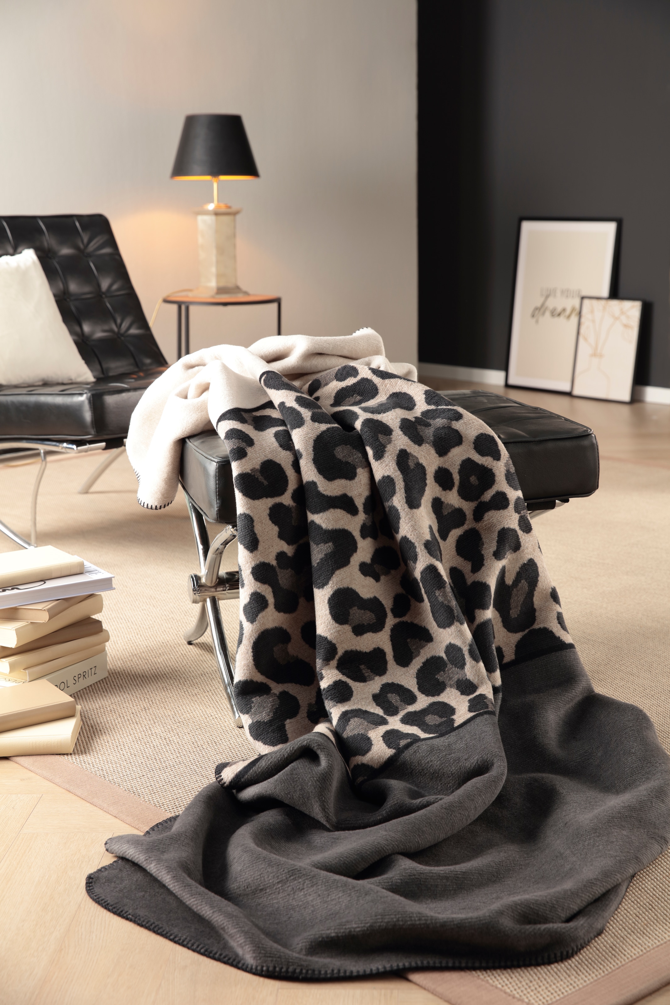 Biederlack Couverture d'intérieur »Wohndecke Leo Part« im angesagten Leodesign