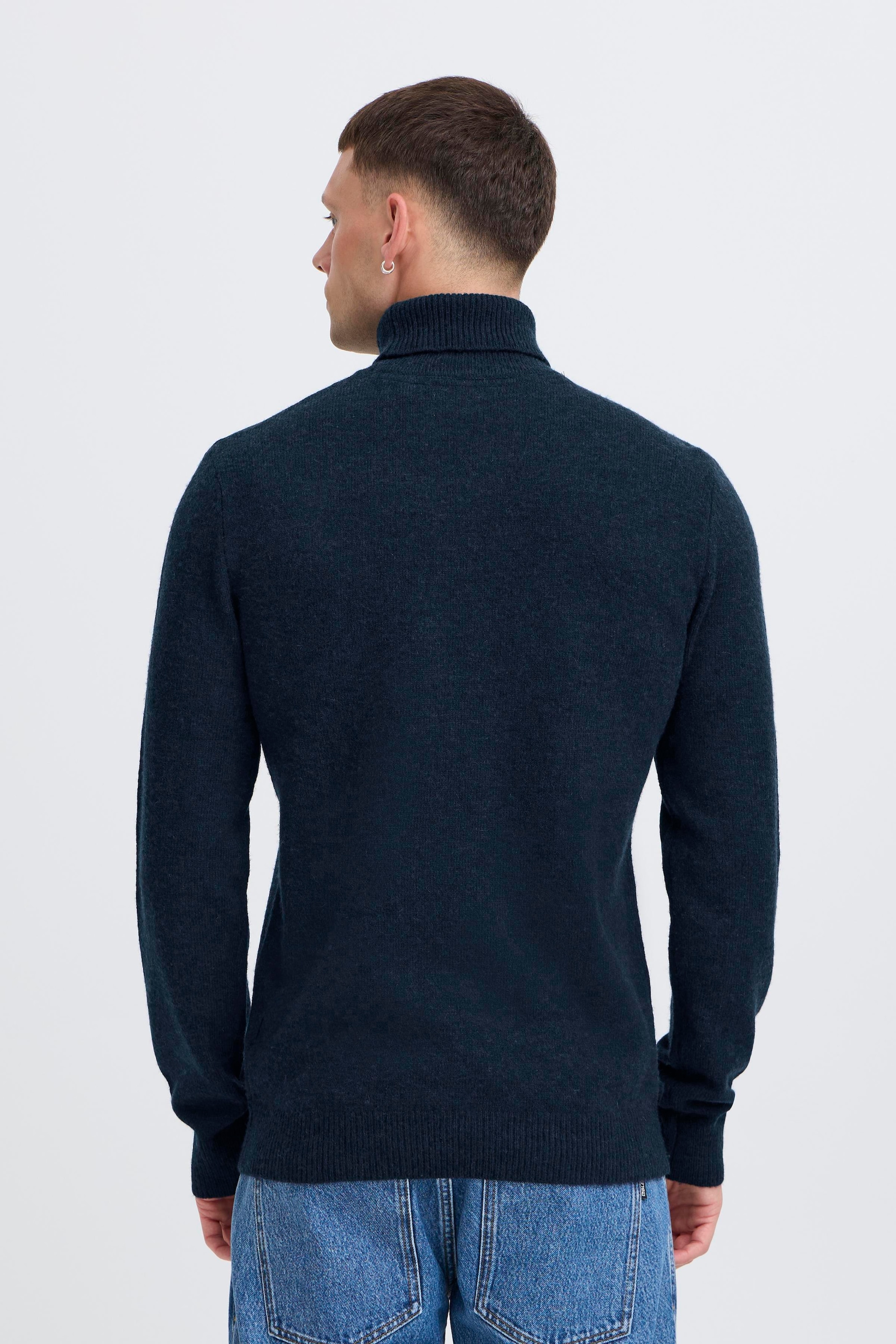 Blend Rollkragenpullover »BHBRANKO ROLL KNIT« mit Markenlabel, aus Wollmischung, Regular Fit, hüftlang