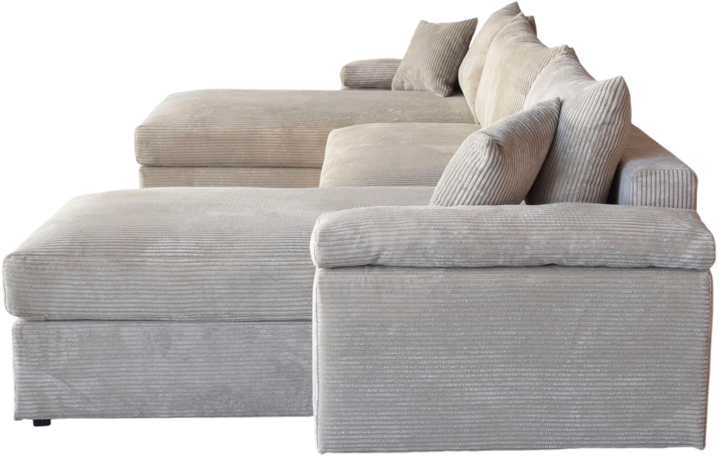 GOODproduct Paysage de salon »Cosy U-From Breite 309 cm, Sitzaufbau im Sandwich-Federkern« Bezüge in Cord oder Struktur weich wählbar mit Kaltschaumauflage