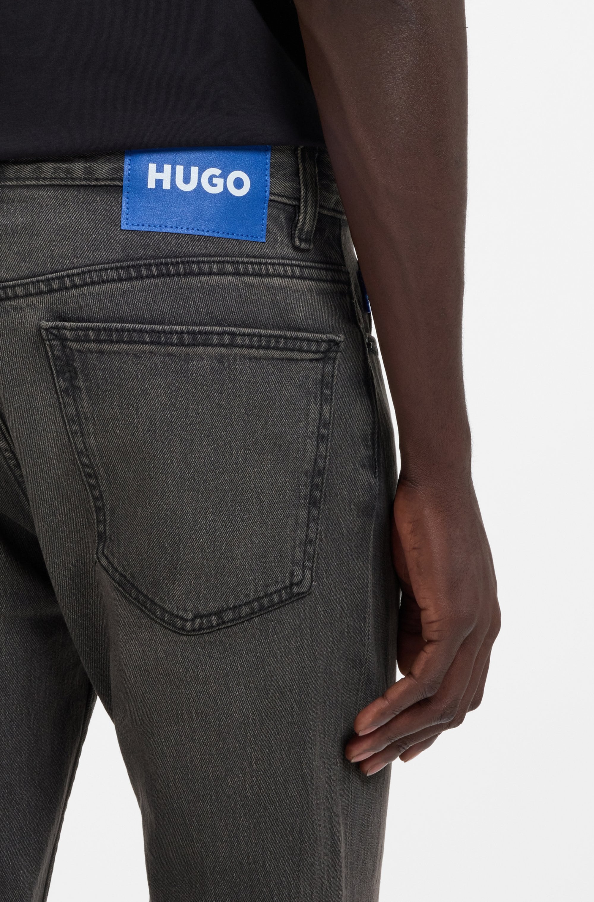 HUGO Slim-fit-Jeans »Ash« mit Stone-washed-Finish