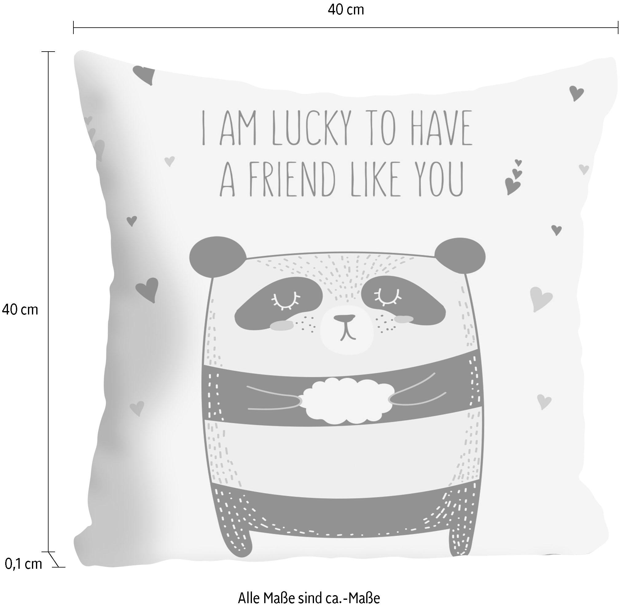 queence Coussin décoratif »»Friend like you«« housse de coussin sans rembourrage, 1 pièce