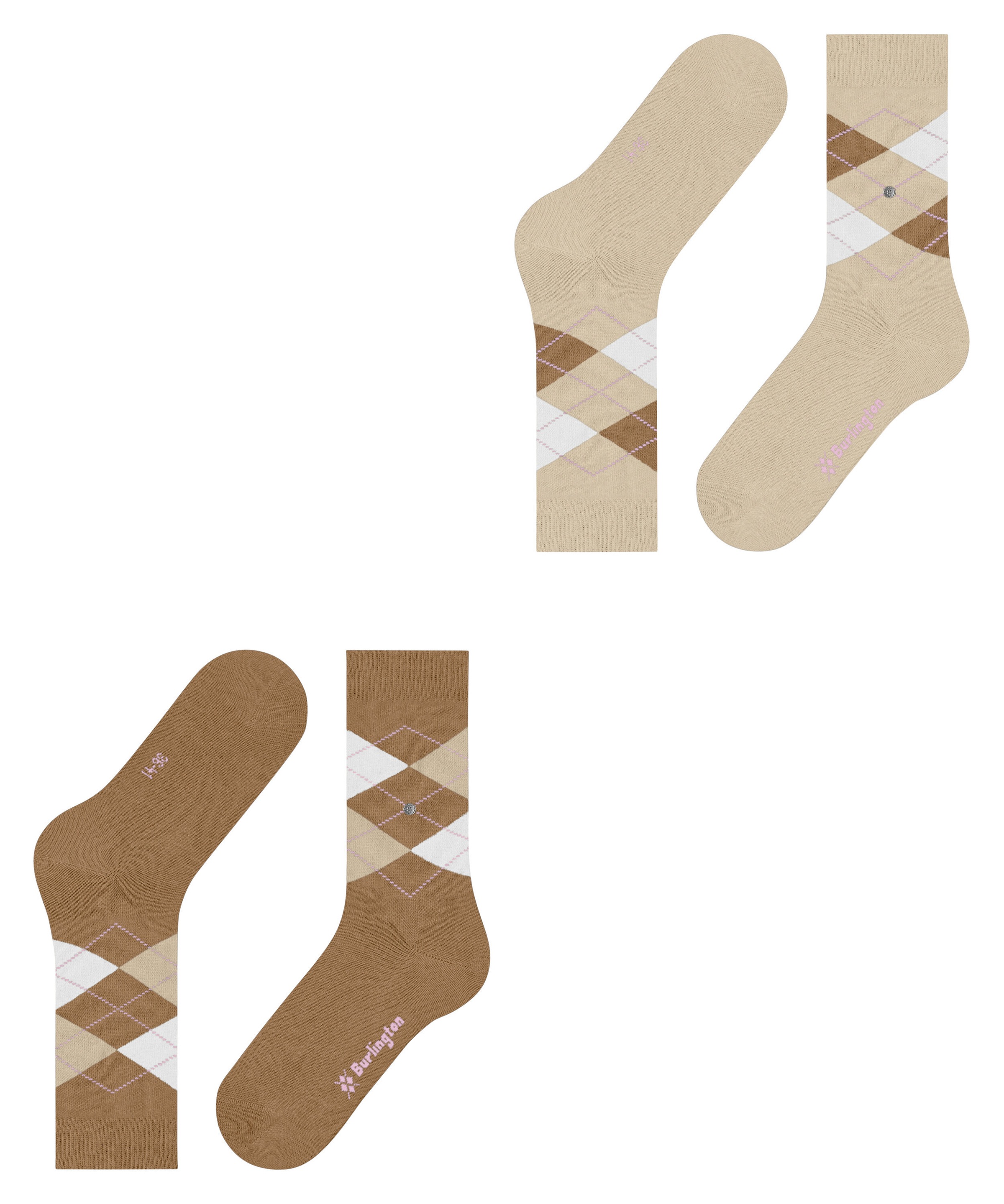 Burlington Socken »Everyday Argyle« 3er Pack,  atmungsaktiv