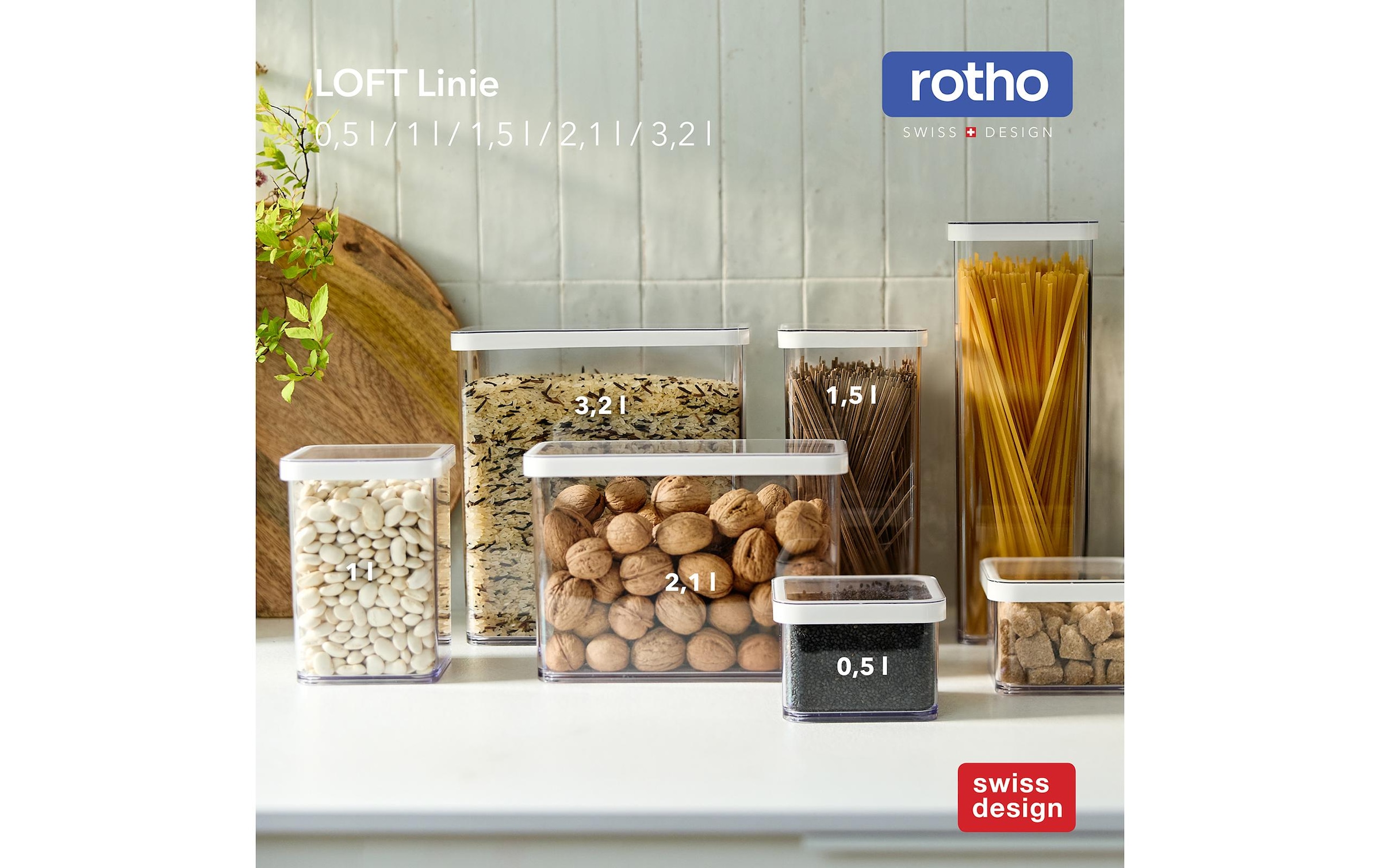 ROTHO Boîte à provisions »Set Premium Dosen 19 tlg. Loft 21 l«