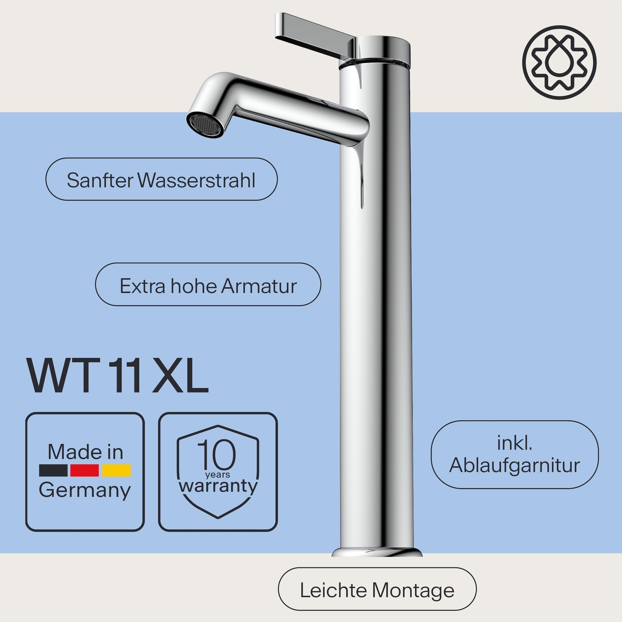 WASSERWERK Robinet de lavabo »WT 11« incl. popup, économie d'eau