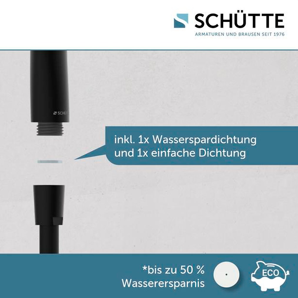 Schütte Brausegarnitur »RAVEN« Regendusche, mit Schlauch und Halterung, Wellness-Duschkopf