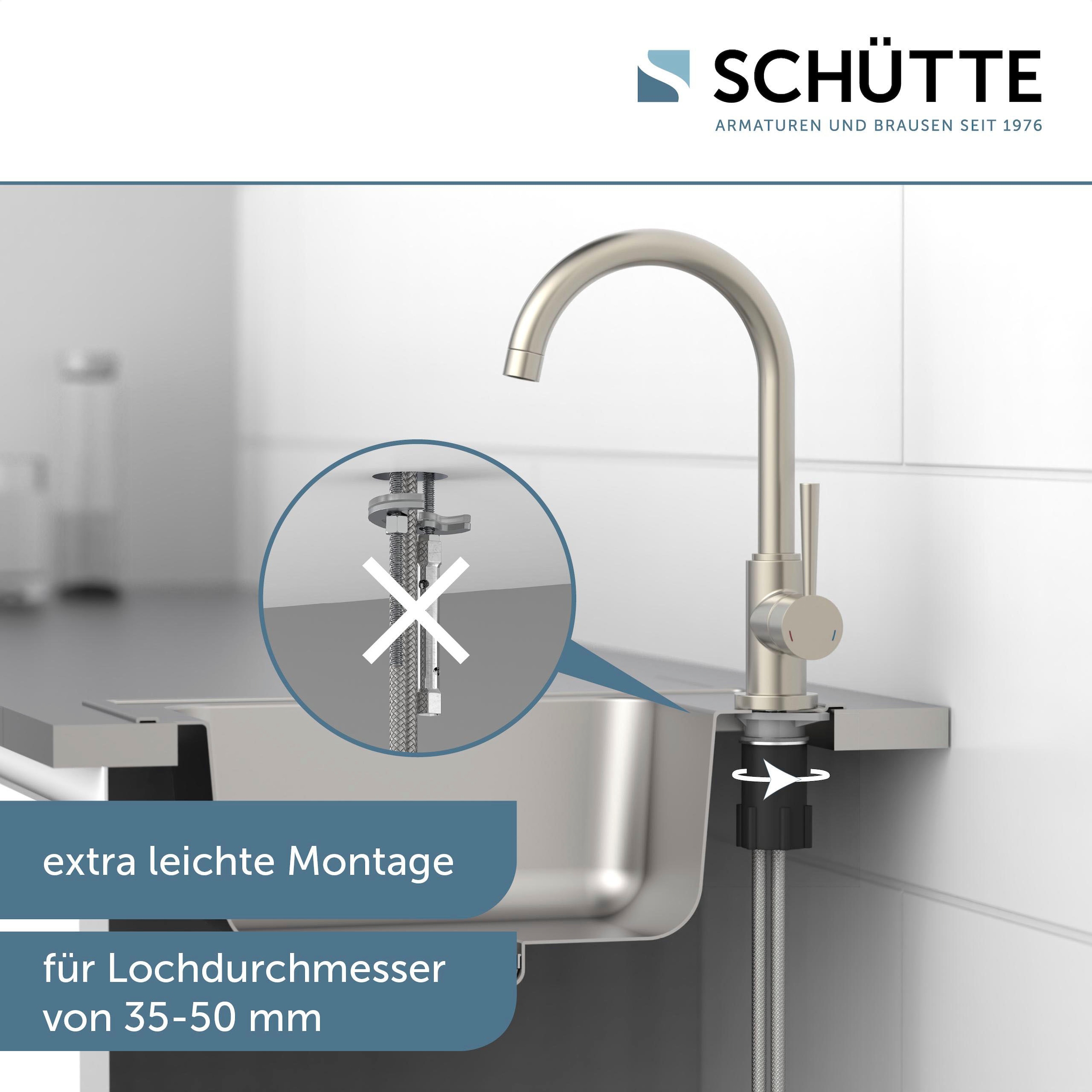 Schütte Robinet d'évier »CORNWALL« energiesparender Cold-Start, 360° schwenkbare Mischbatterie, Hochdruck
