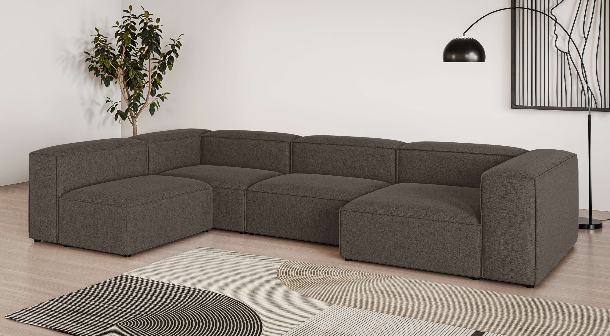 GOODproduct Paysage de salon »HAILY U-Form mit Ottomane links/rechts, Masse B/T/H: 360/200/72 cm« als Modul oder separat verwendbar, für individuelle Zusammenstellung