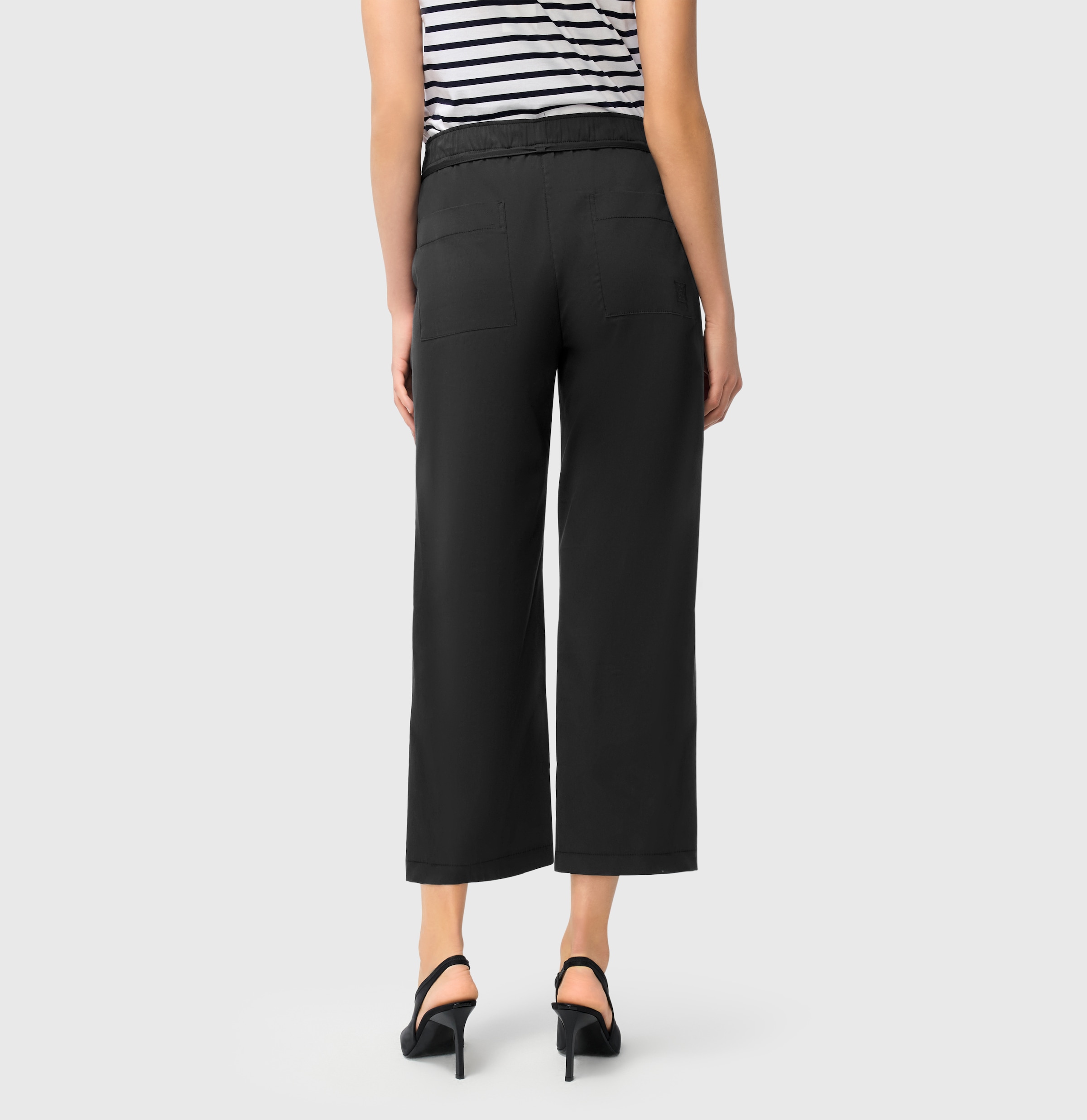 MAC Pantalon 7/8 »CHIARA BELT cropped«  Wide Fit, mit geradem, weitem Bein