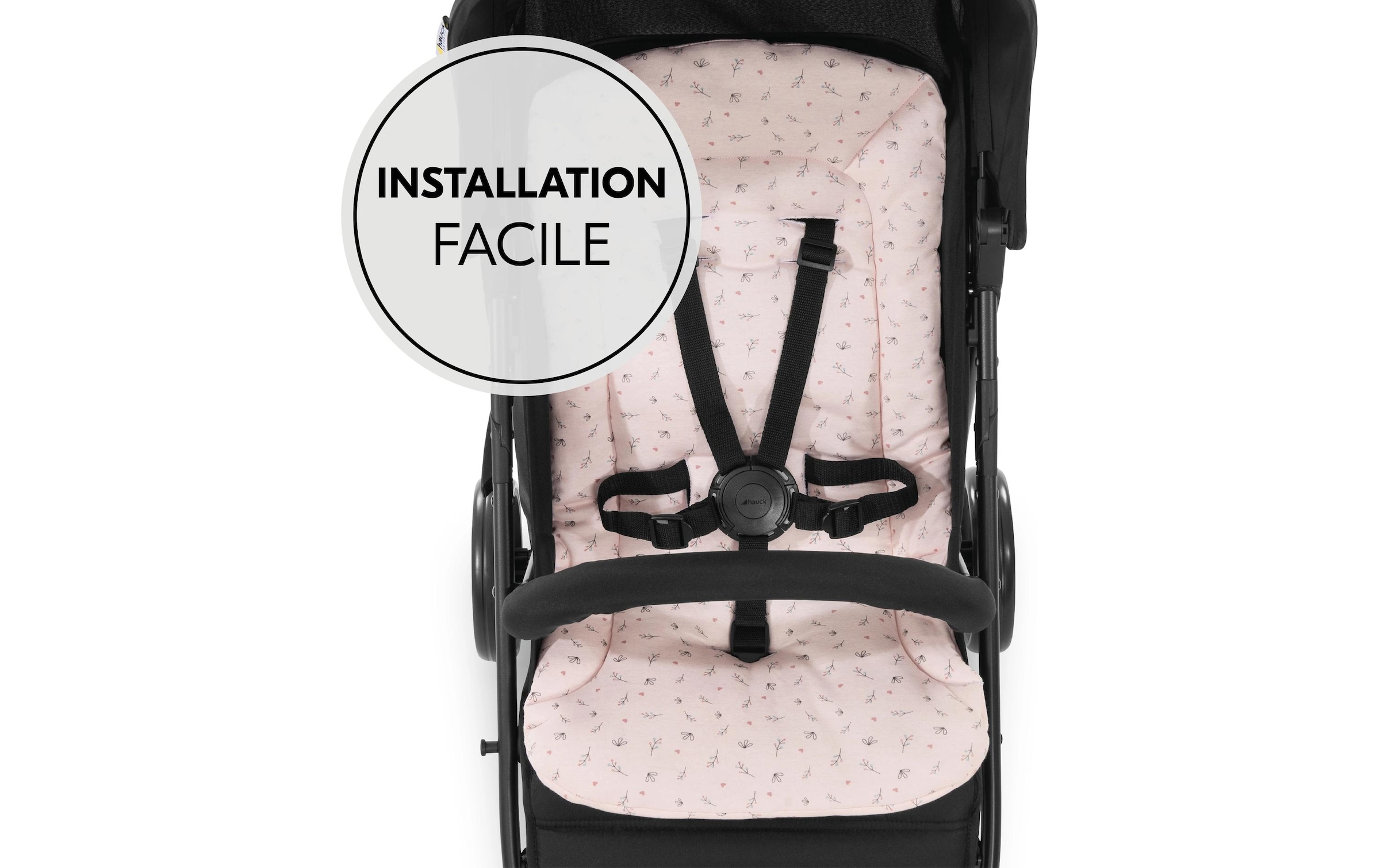 Hauck Housse de siège pour enfant »Seat Liner, Flowers Rose« également adapté aux poussettes